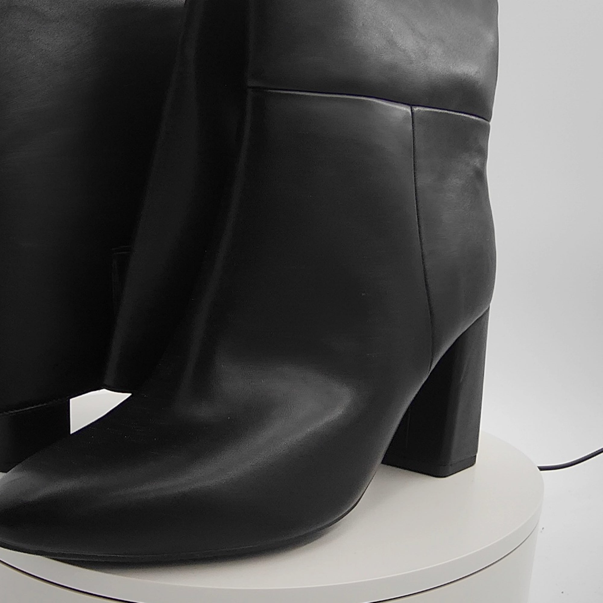 Women’s Evangeline Under Knee Heeled Boots With Memory Foam Insole - A New Day Black 11