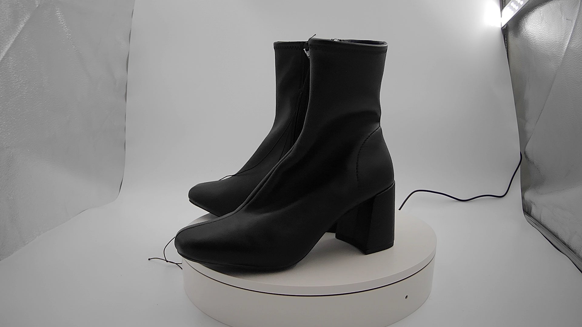 Women’s Pippa High Shaft Heeled Boots - A New Day Black 7