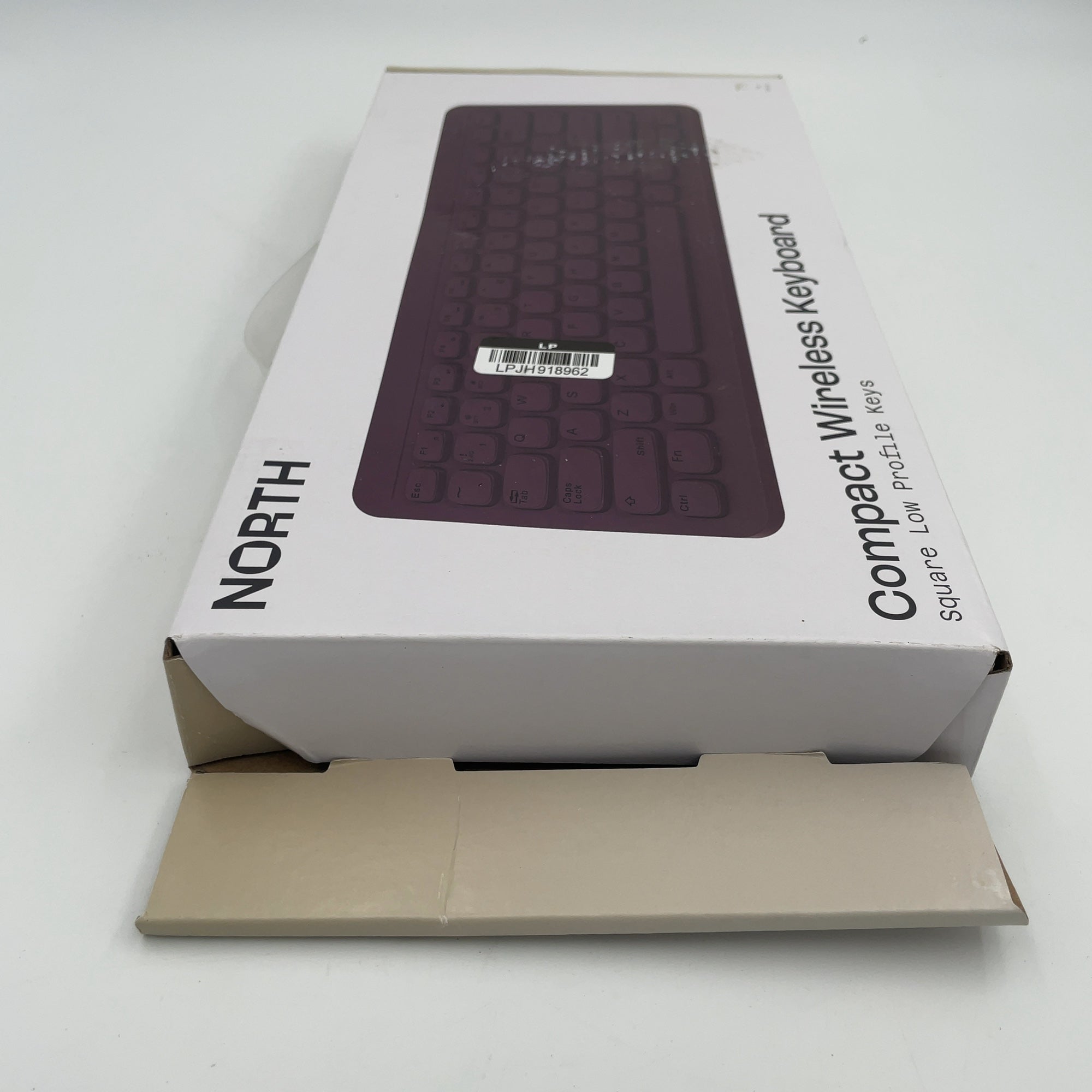 North Compact Square Key Wireless Keyboard - Plum Purple: Radio Frequency, Membrane Switch, 60% Size