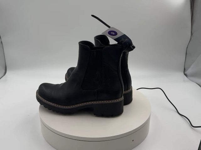 Women's Celina Ankle Chelsea Boots with Memory Foam Insole - Universal Thread Black 6: Ankle Height, Block Heel