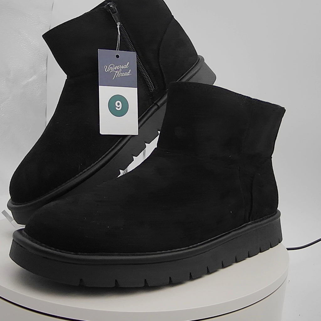 Women’s May Microsuede Boots With Memory Foam Insole - Universal Thread Black 9