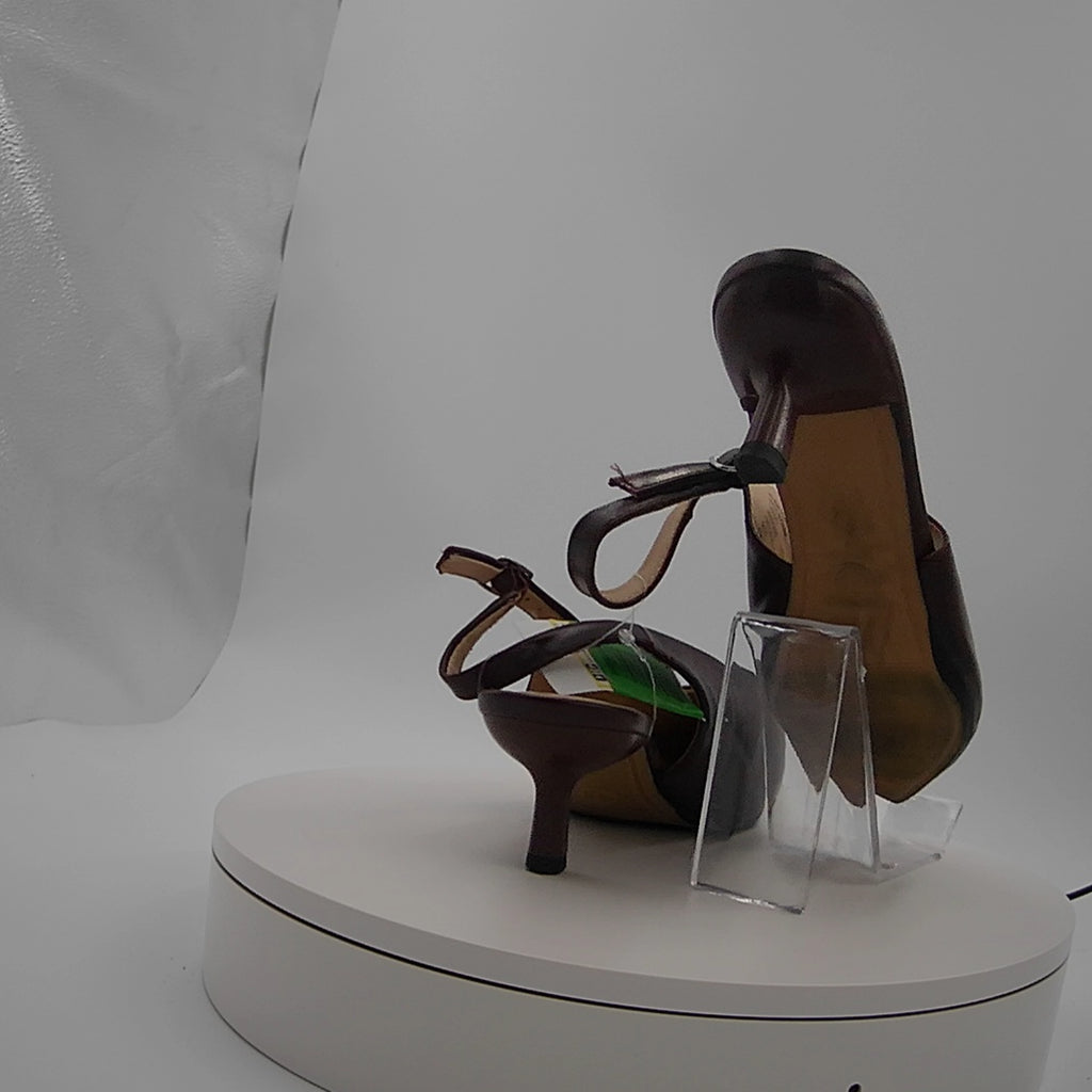 Women’s Samantha Sling Back Kitten Heels – A New Day Burgundy 7