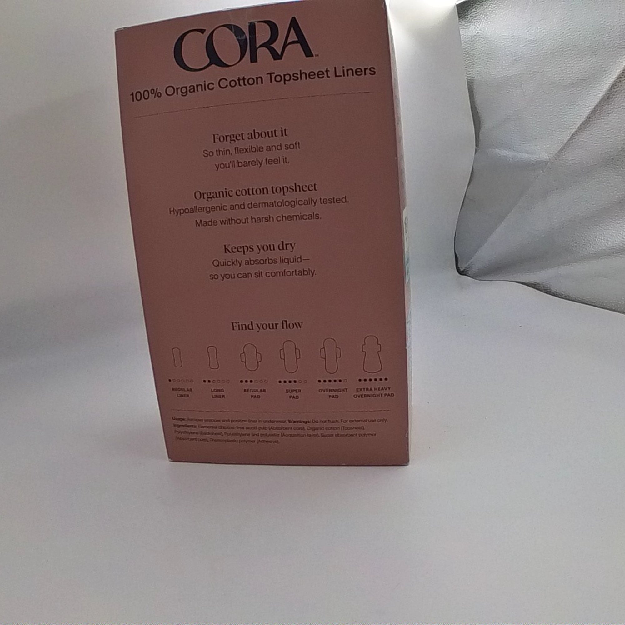 Cora Org Liner- 160 Ct - Like New U001