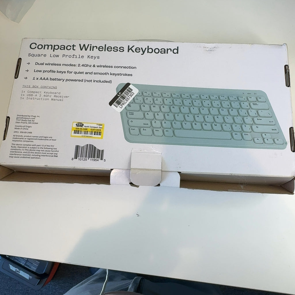 North Compact Square Key Wireless Keyboard - Sky Blue: Membrane Switch, Compact 60% Layout