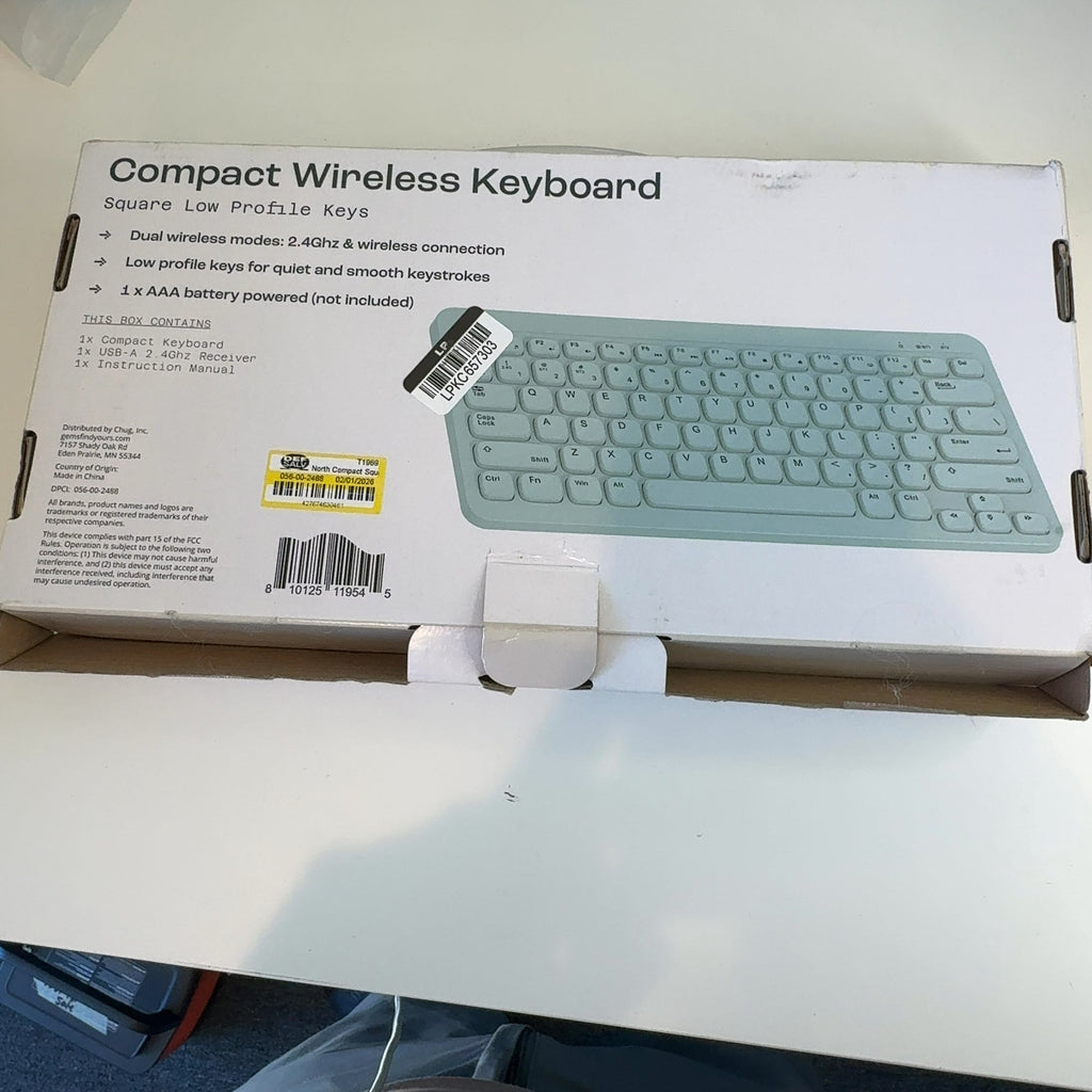 North Compact Square Key Wireless Keyboard - Sky Blue: Membrane Switch, Compact 60% Layout