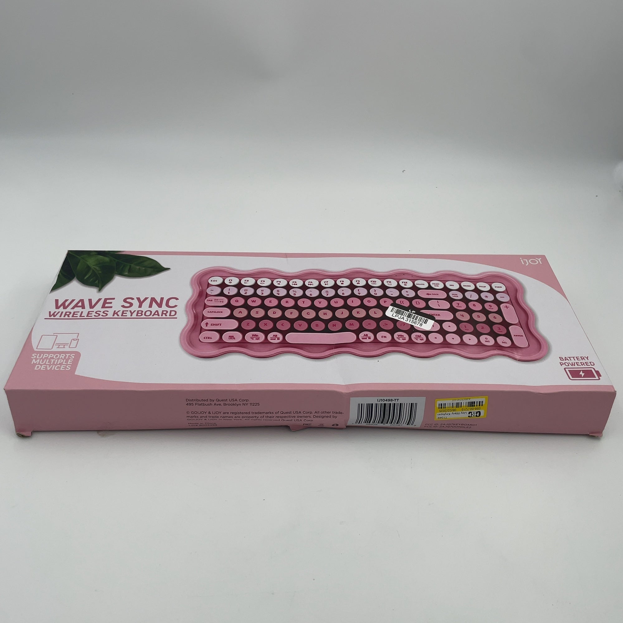 Ijoy Wireless Wavy Keyboard - Pink: Slim Design, Abs Material, Computer Accessories