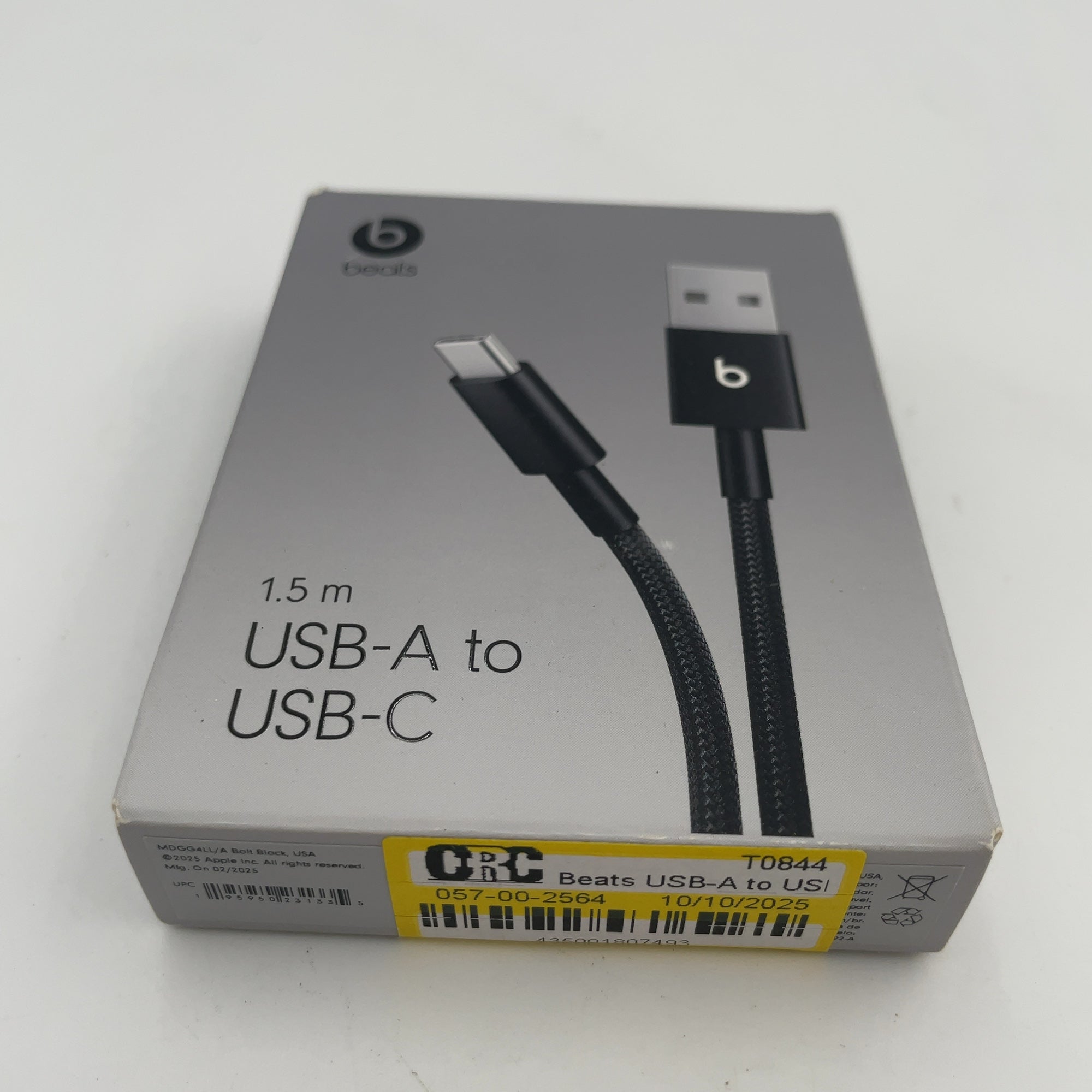 Beats Usb-A To Usb-C Woven Cable (1.5 M) - Bolt Black