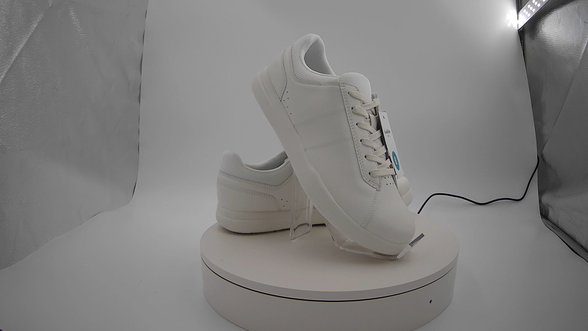 Men's Scout Sneakers - Goodfellow & Co White 8: Lace Up, Cushioned Footbed, Mesh Construction