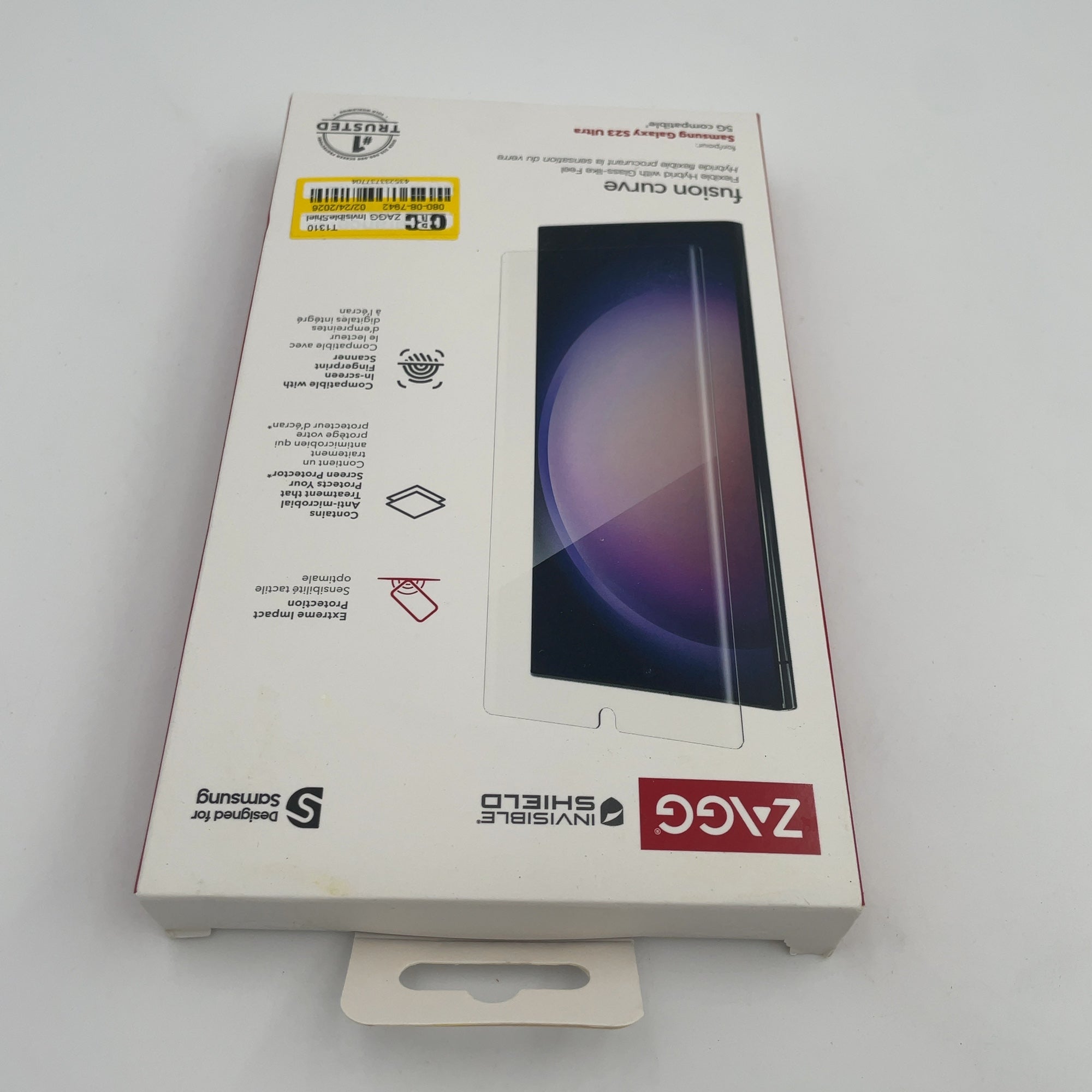 Zagg Invisibleshield Samsung Galaxy S23 Ultra Glass Fusion+ Screen Protector
