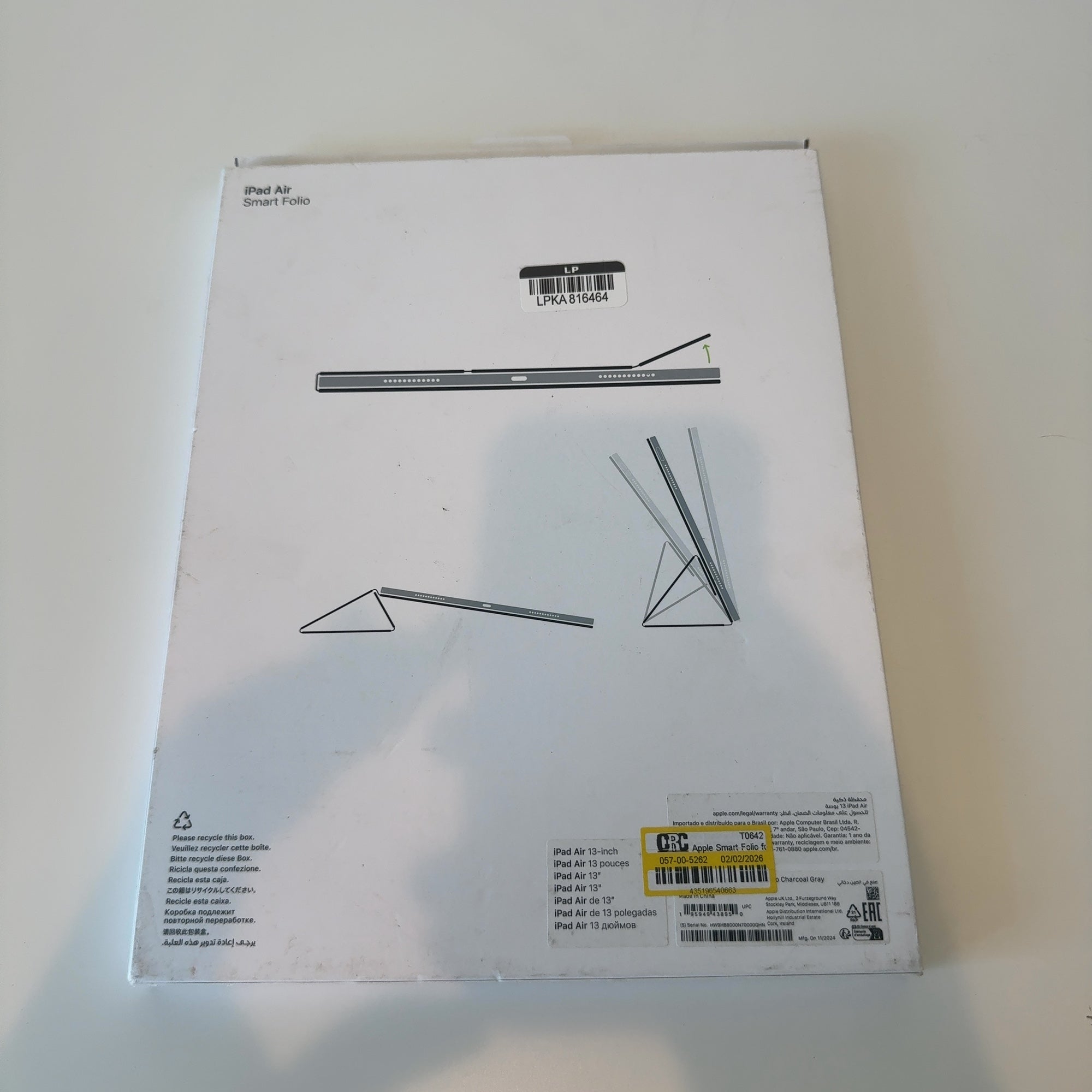 Apple Smart Folio For Ipad Air 13-Inch (M2) (2024, 1St Generation) - Charcoal Gray