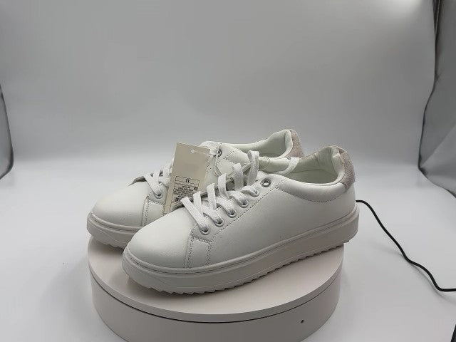 Women's Peggy Sneakers - A New Day White/Cream 11