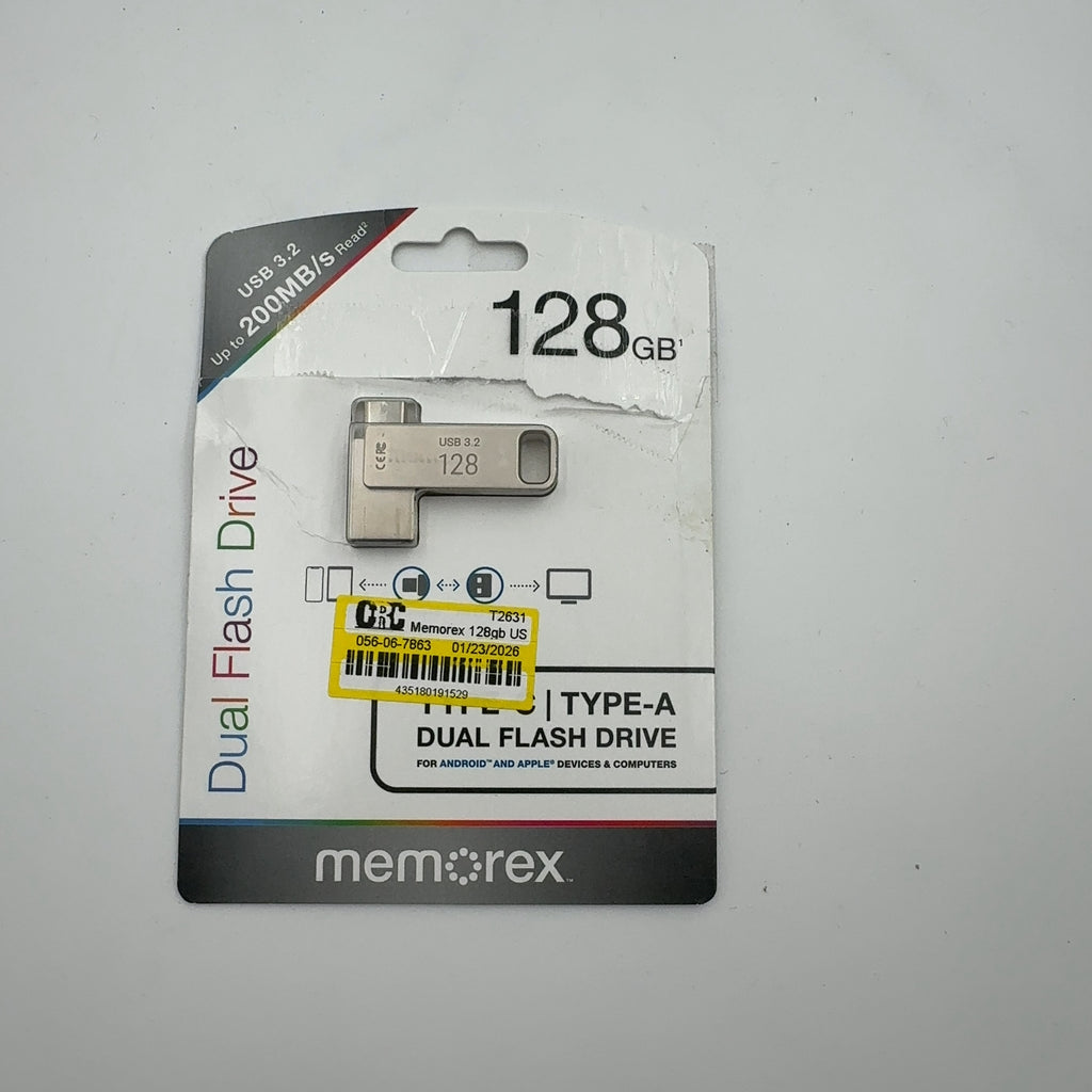 Memorex 128Gb Usb 3.2 Type-C Otg Flash Drive: Usb Memory Stick - Black