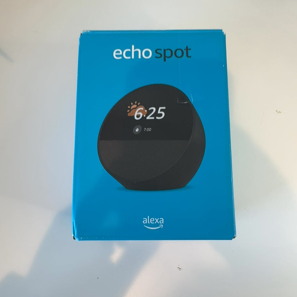 Amazon Echo Spot, Smart Alarm Clock With Vibrant Sound And Alexa (2024 Release) - Black