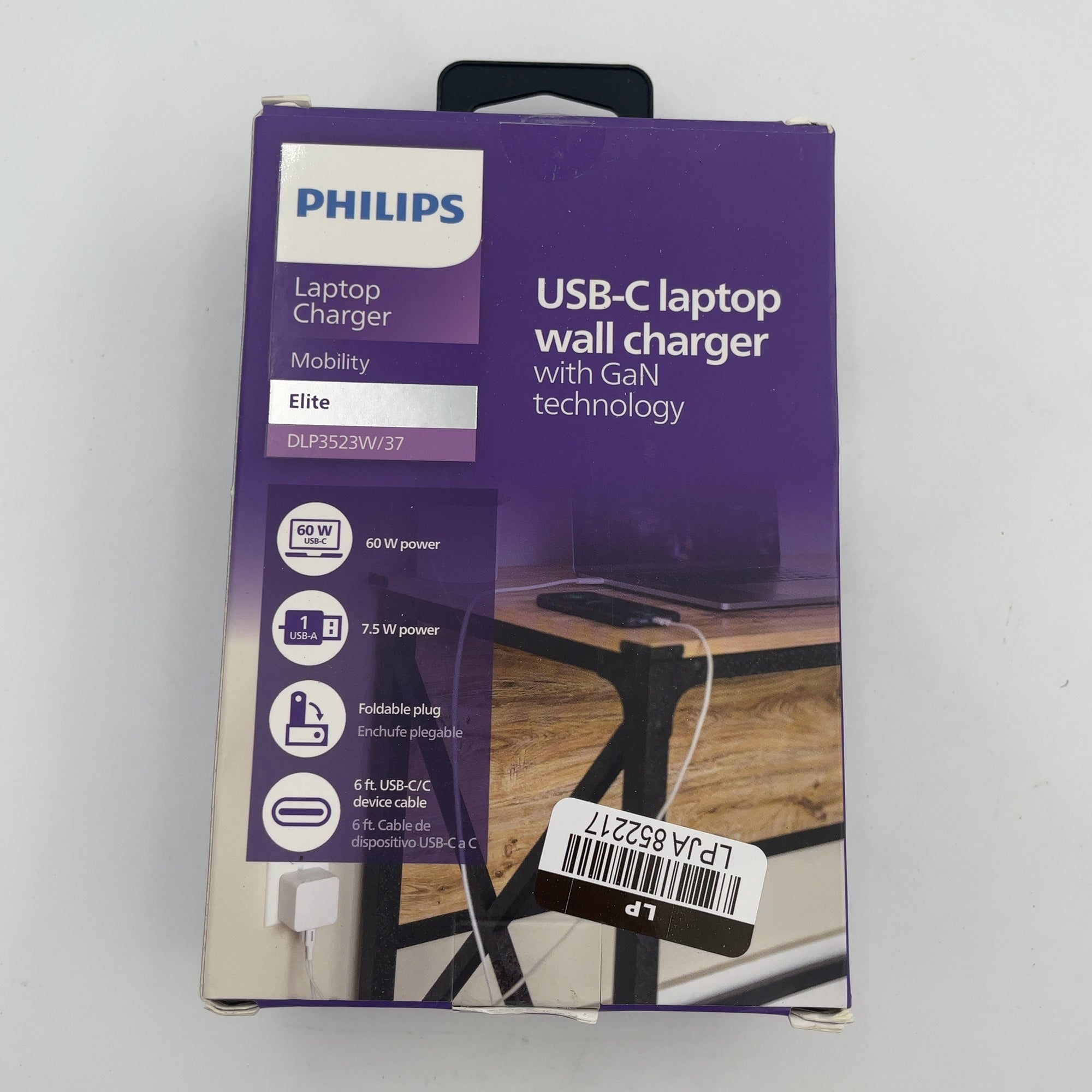 Philips 67.5W Ac Gan Charging Kit: Usb-C Wall Charger & 6' Cord