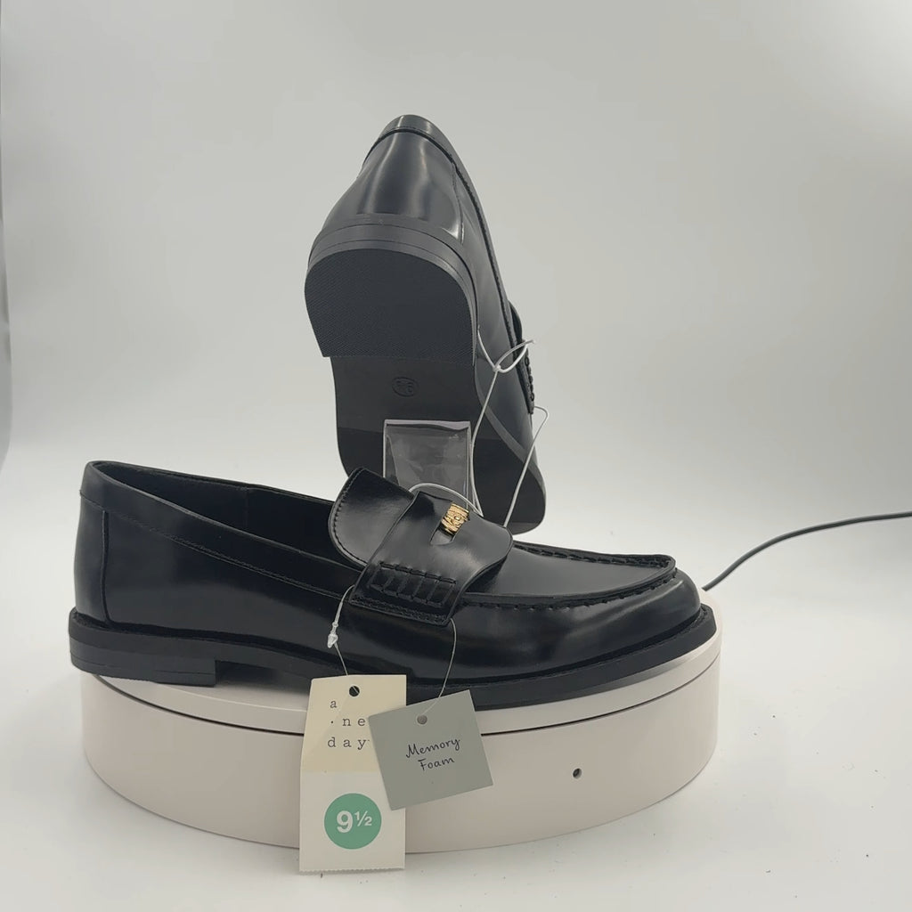 Women’s Phyllis Penny Loafers With Memory Foam Insole – A New Day Black 9.5