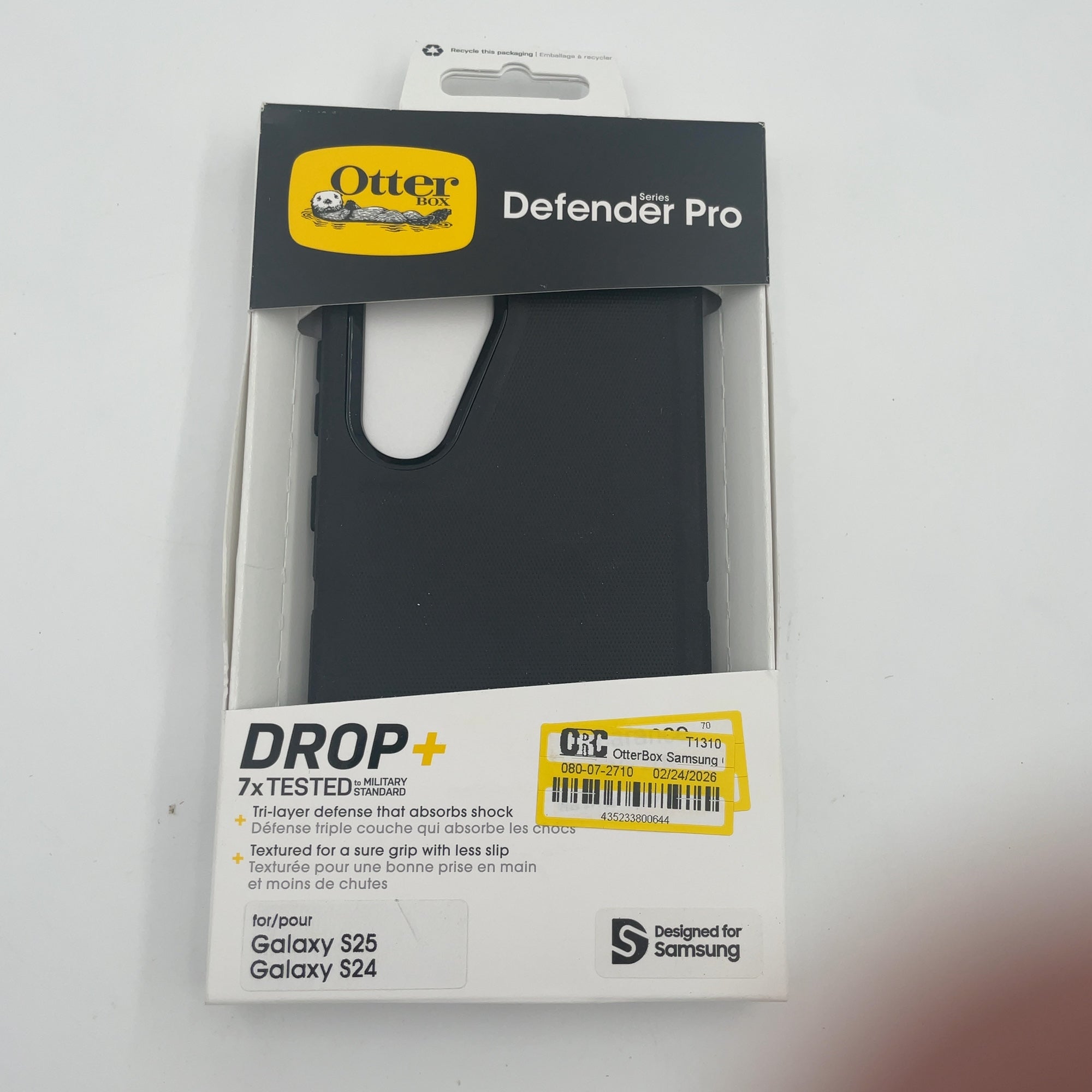 Otterbox Samsung Galaxy S25/S24 Defender Series Pro Case - Black: Solid Plastic Cell Phone Cover, Compatible With Samsung Galaxy S24/S25
