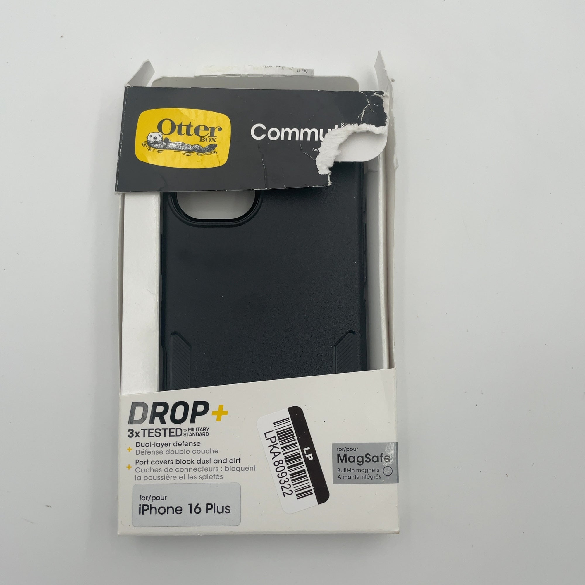 Otterbox Iphone 16 Plus Commuter Series Case With Magsafe - Black: Plastic Solid Pattern