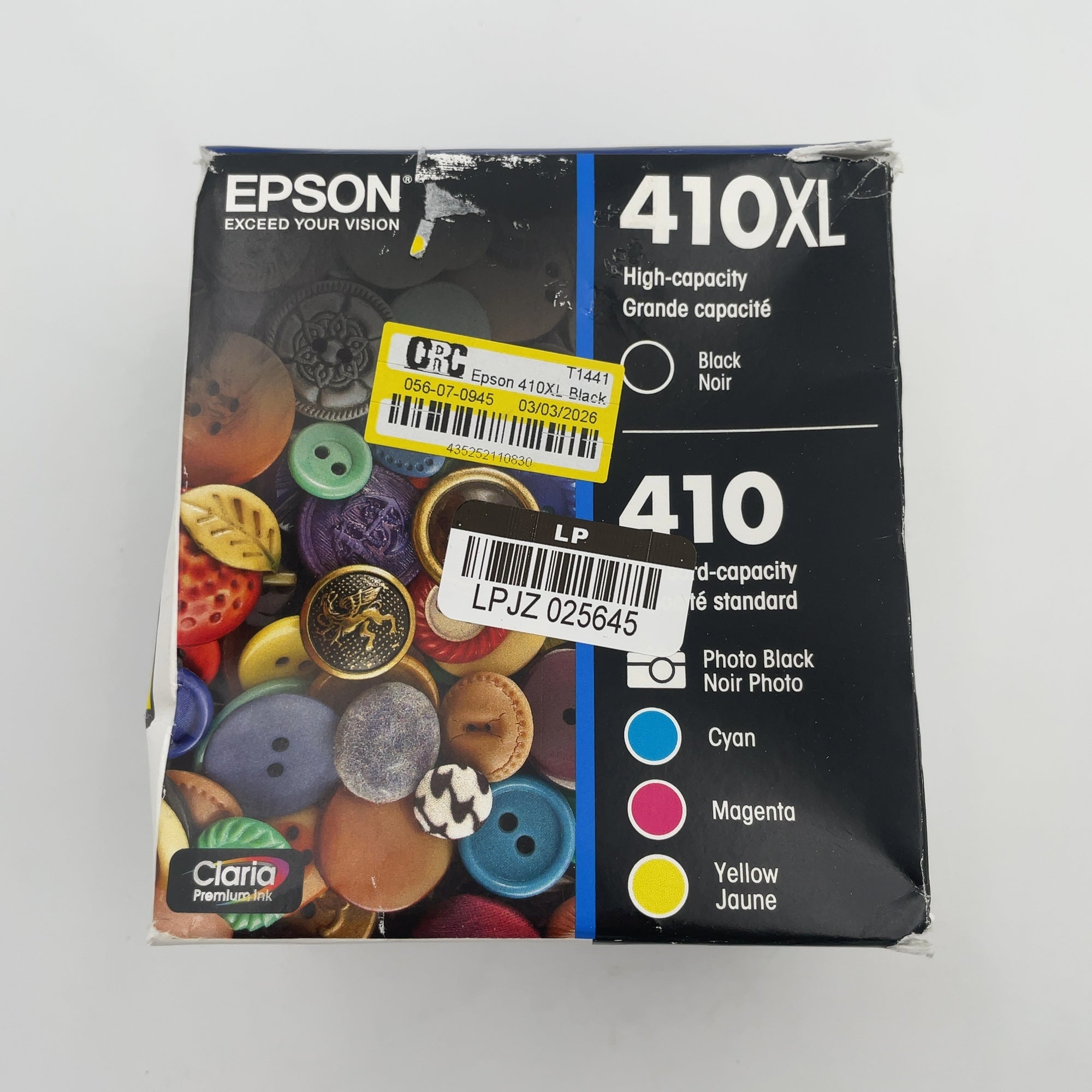 Epson 410XL Black & Standard Capacity Photo Black - C/M/Y Ink Cartridges Combo 5pk (T410XL-BCS) (Please be advised that sets may be missing pieces or otherwise incomplete.)
