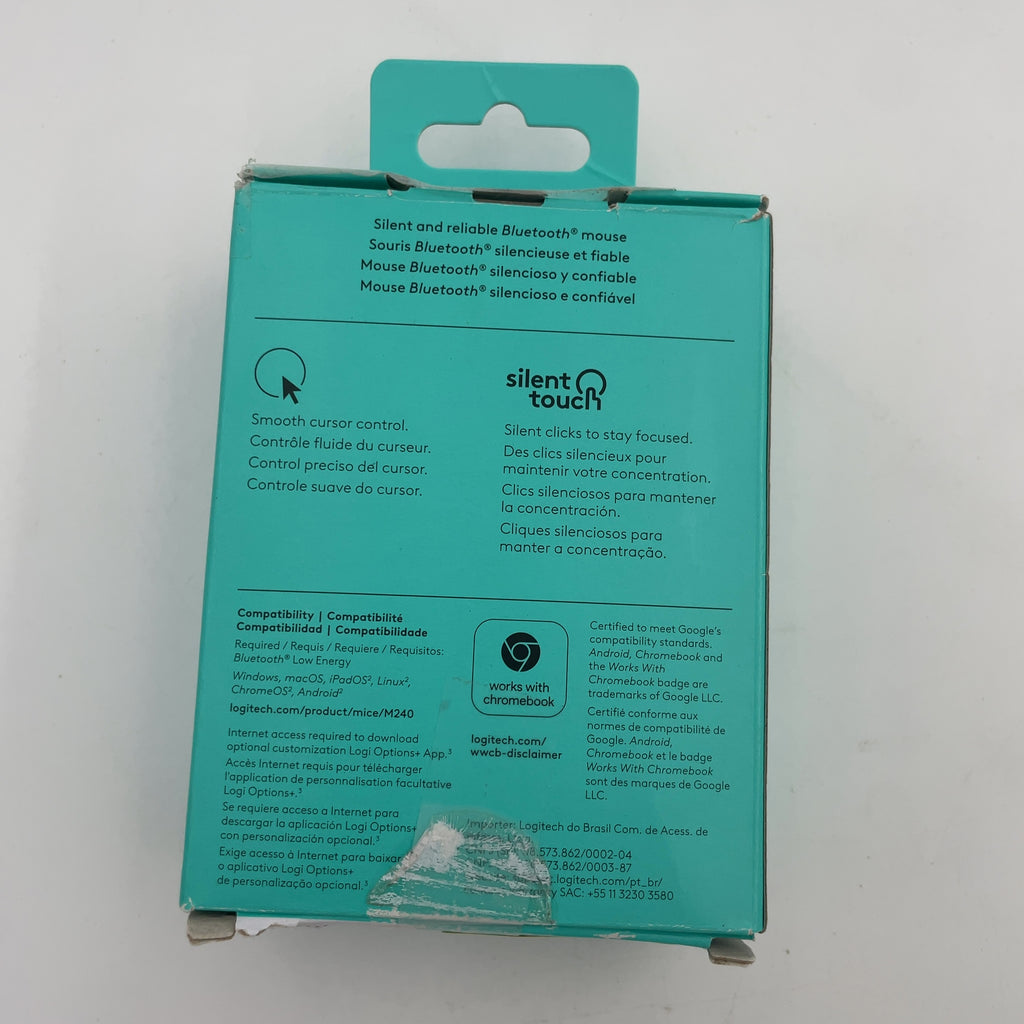 Logitech M240 Wireless Mouse - Blue: Bluetooth, Lightweight Design, Business Use