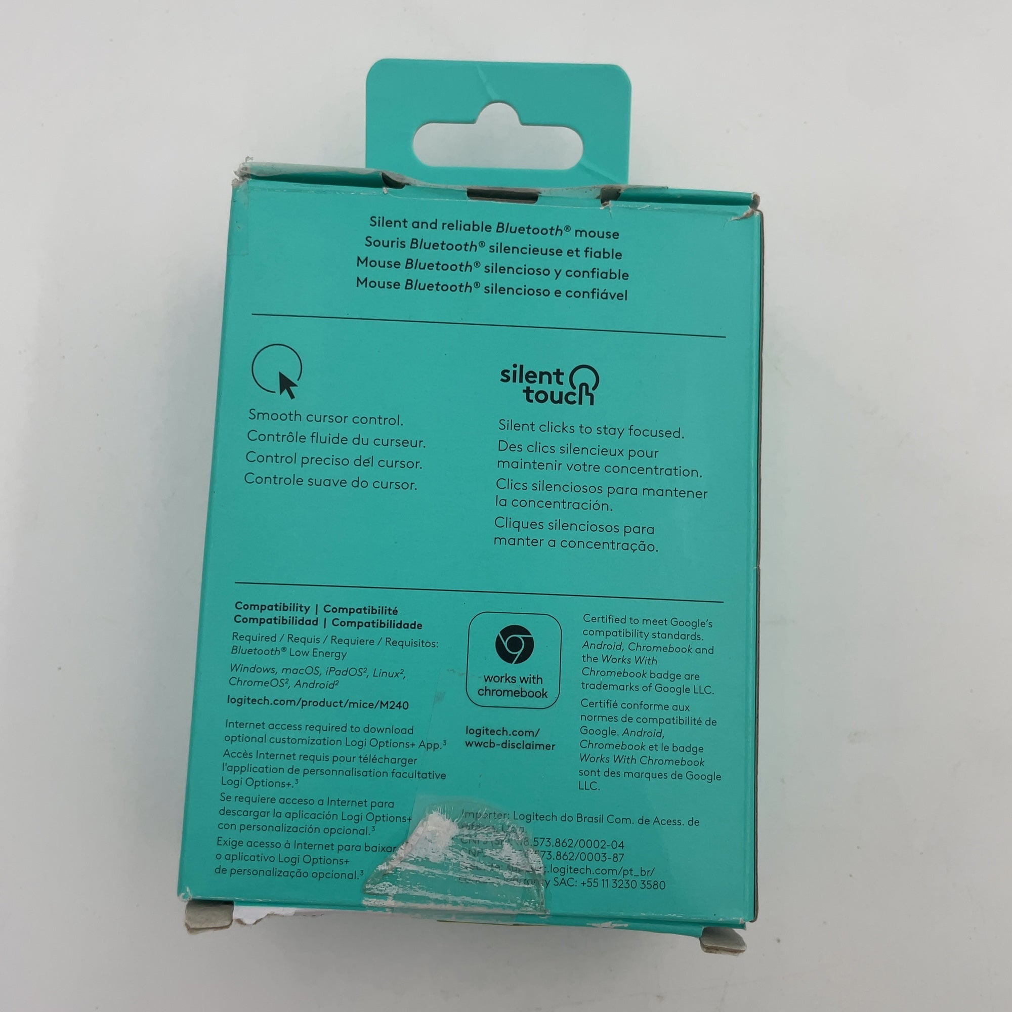 Logitech M240 Wireless Mouse - Blue: Bluetooth, Lightweight Design, Business Use