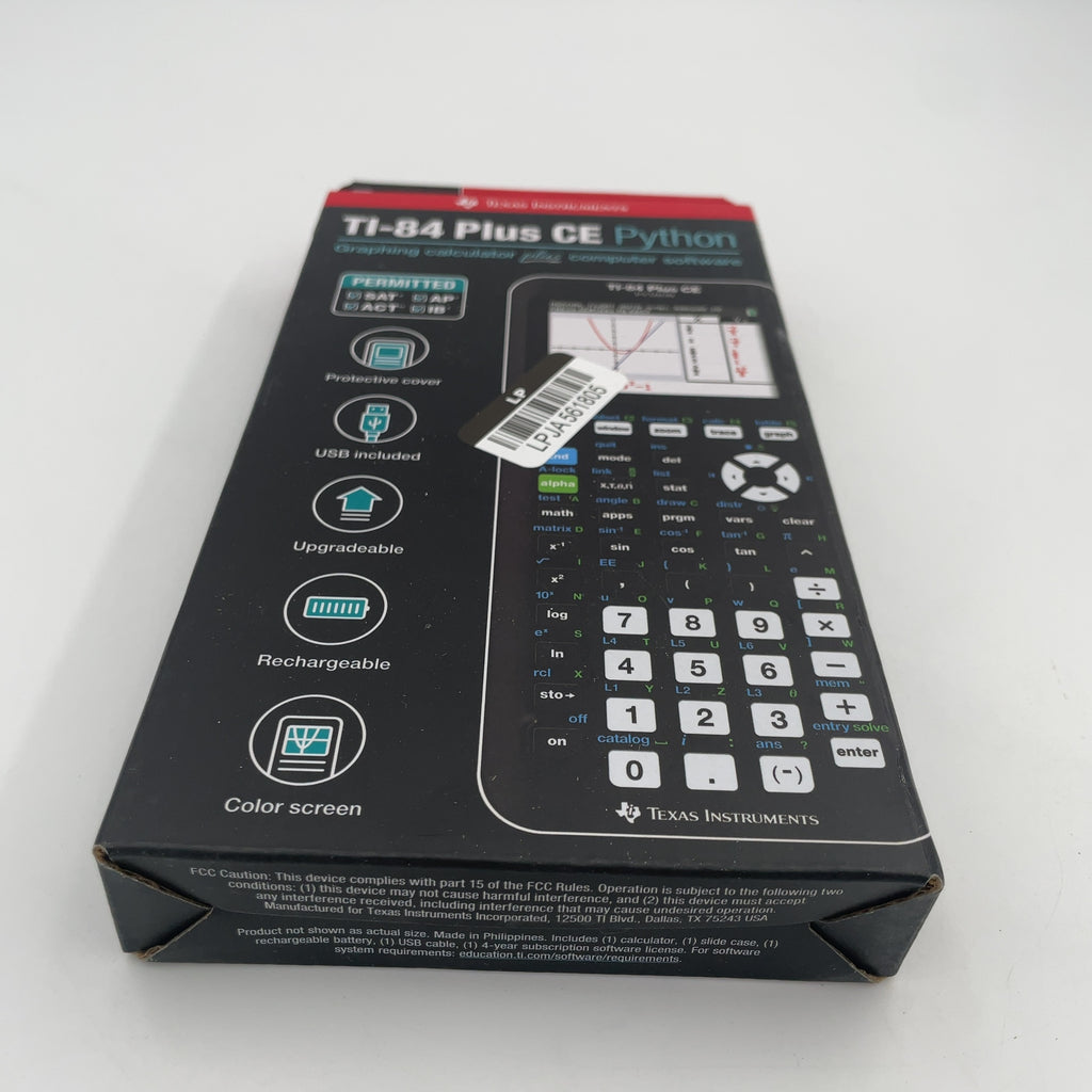 Texas Instruments 84 Plus Ce Graphing Calculator - Black: 35Mb Storage, Sat & Act Approved