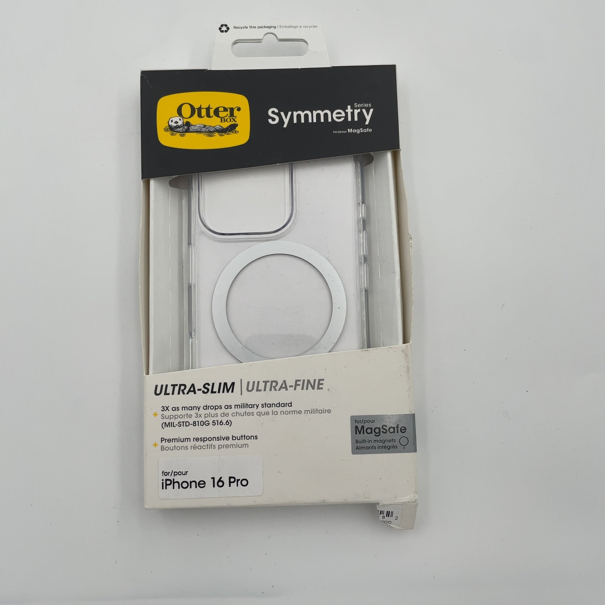 Otterbox Iphone 16 Pro Symmetry Series Case With Magsafe - Clear: Solid Plastic Design