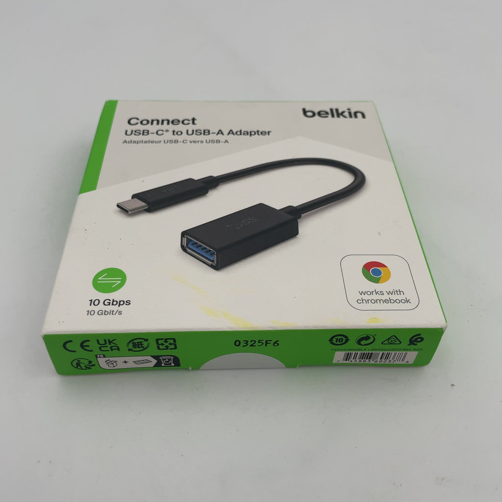 Belkin Usb-C 3.0 To Usb-A Adapter: Male-Female Black Coupler, 5 Inch Length