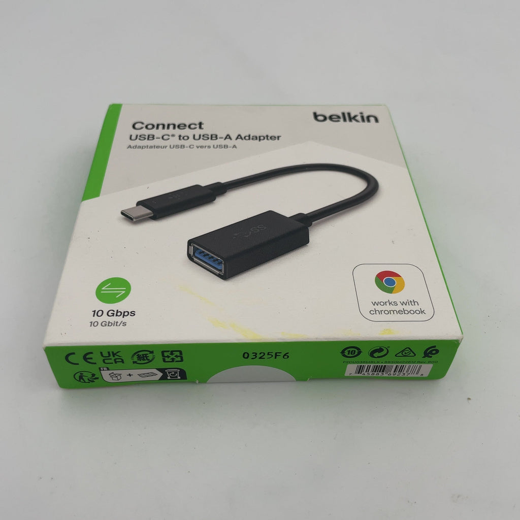 Belkin Usb-C 3.0 To Usb-A Adapter: Male-Female Black Coupler, 5 Inch Length