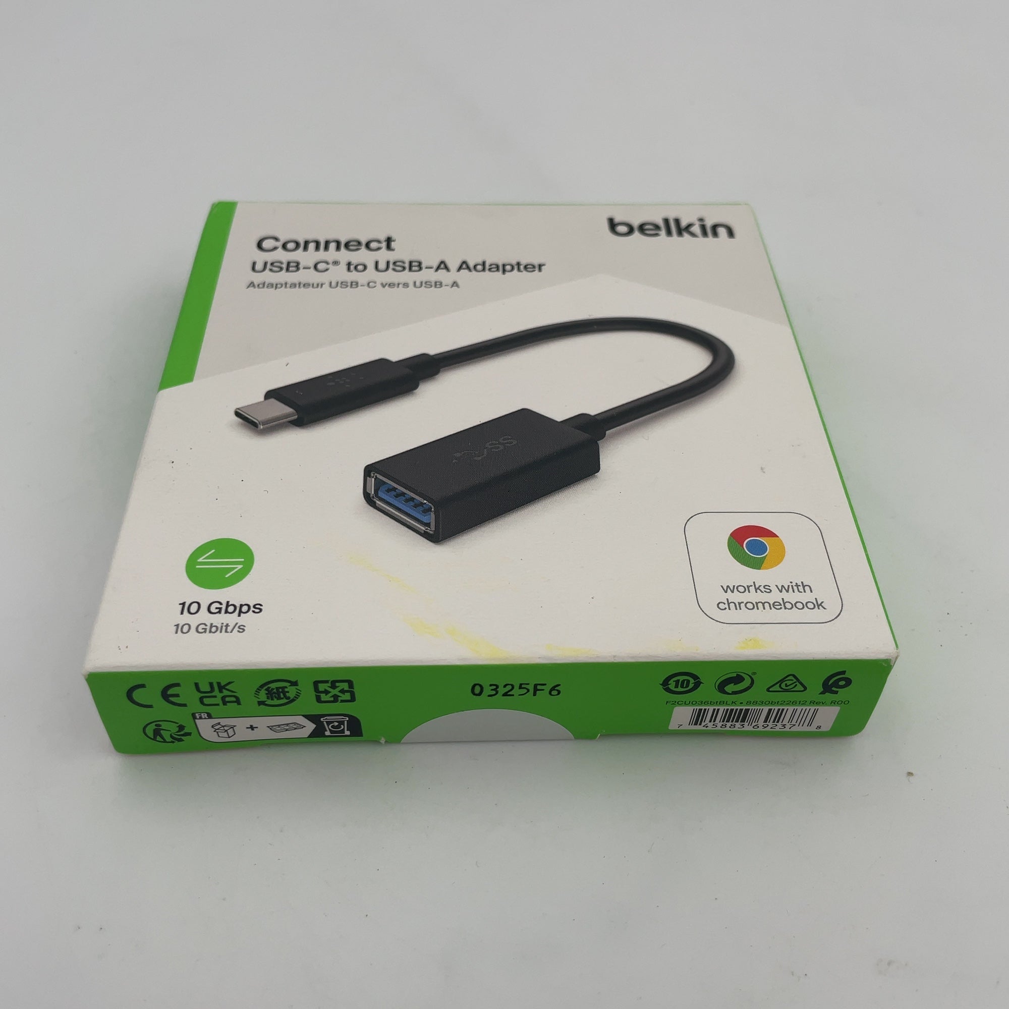 Belkin Usb-C 3.0 To Usb-A Adapter: Male-Female Black Coupler, 5 Inch Length