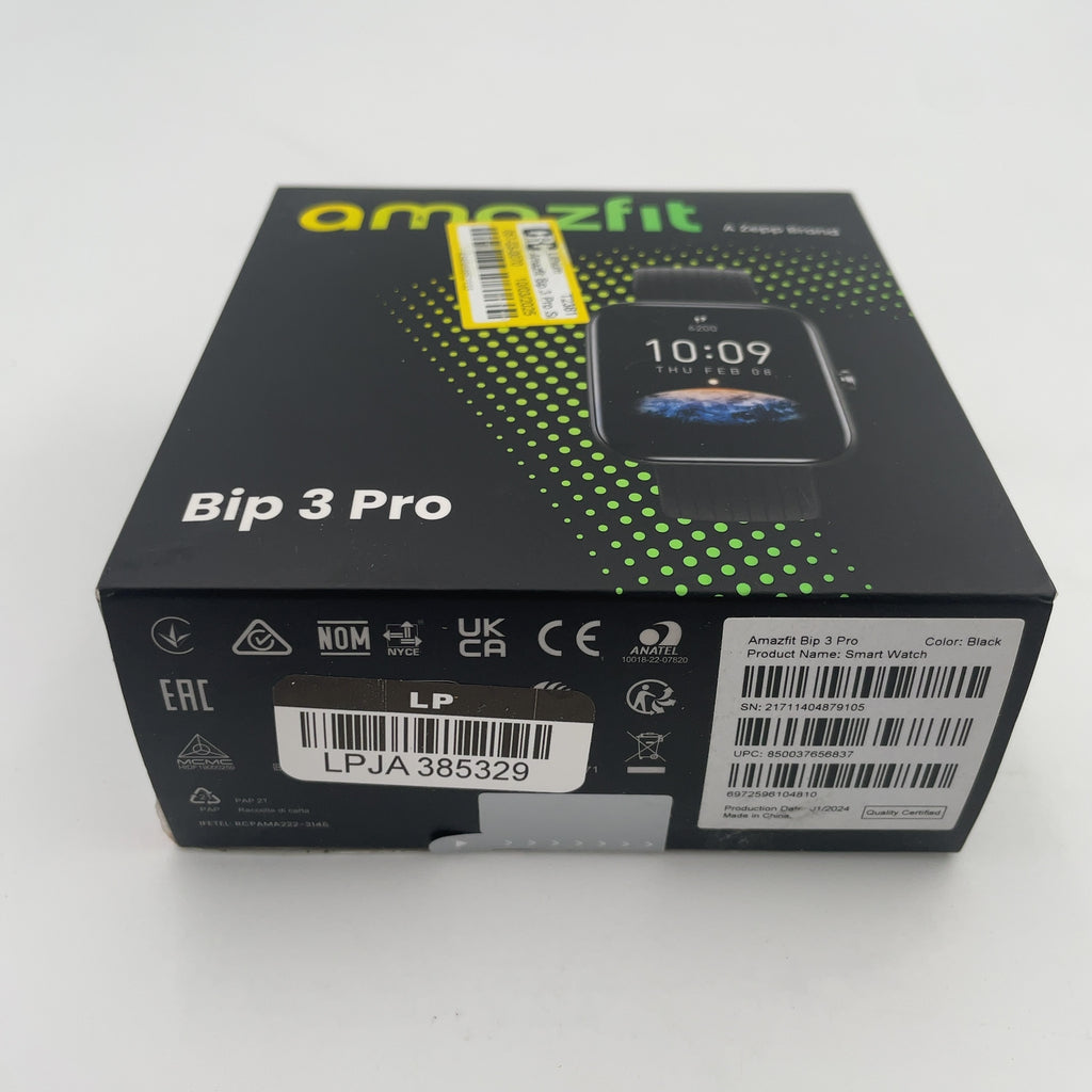 Amazfit Bip 3 Pro Smartwatch - Black