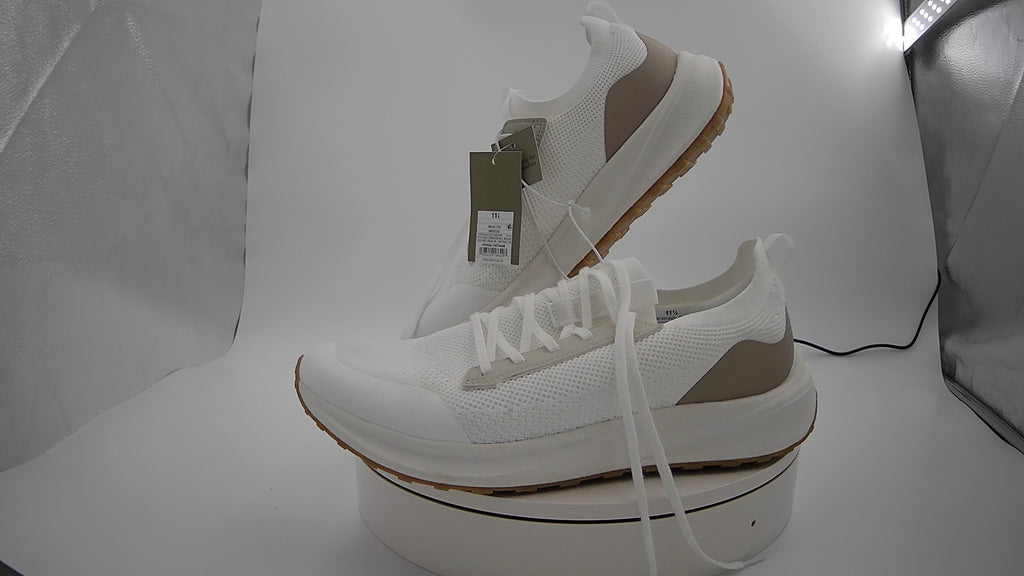 Men's Lee Knit Sneakers with Memory Foam Insole - Goodfellow & Co White 11.5: Cushioned Footbed, Mesh Upper