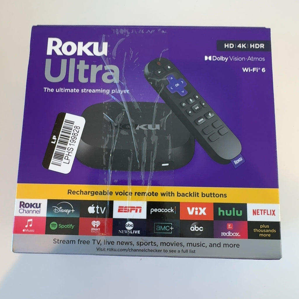 Roku Ultra 2024 Ultimate 4K Streaming Device With Hdr10+, Dolby Vision & Atmos Bluetooth & Wi-Fi 6 Voice Remote Pro With Free & Live Tv