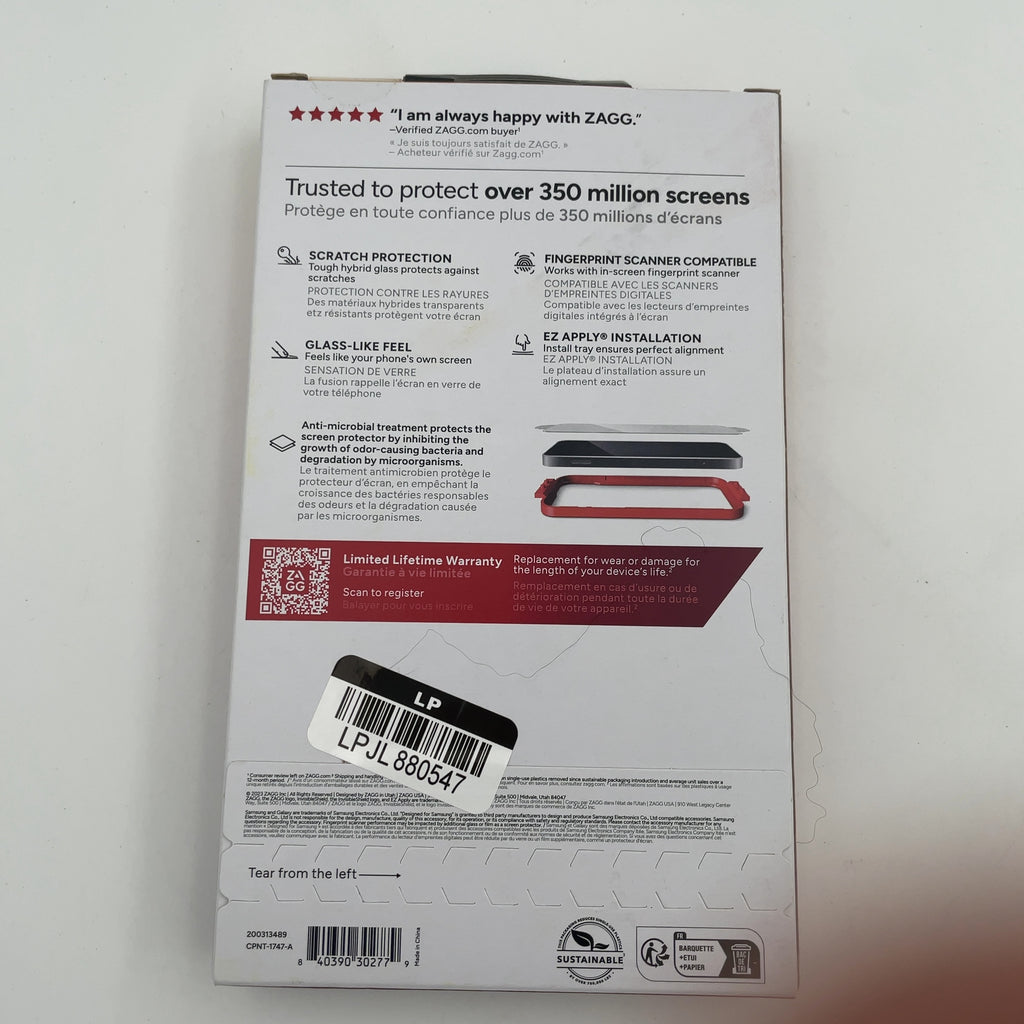 Zagg Invisibleshield Samsung Galaxy S24 Fusion Screen Protector