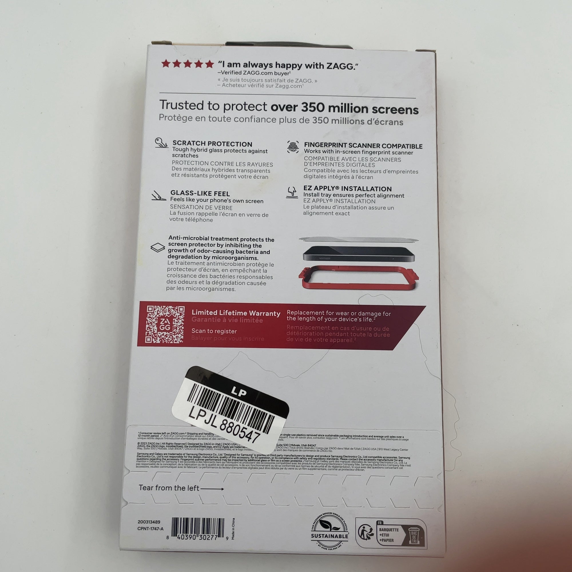Zagg Invisibleshield Samsung Galaxy S24 Fusion Screen Protector
