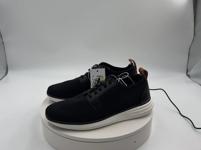 Men's Zeke Knit Dress Sneakers - Goodfellow & Co Black 7: Lace-Up, Cushioned Footbed, Memory Foam Insole, Faux Leather