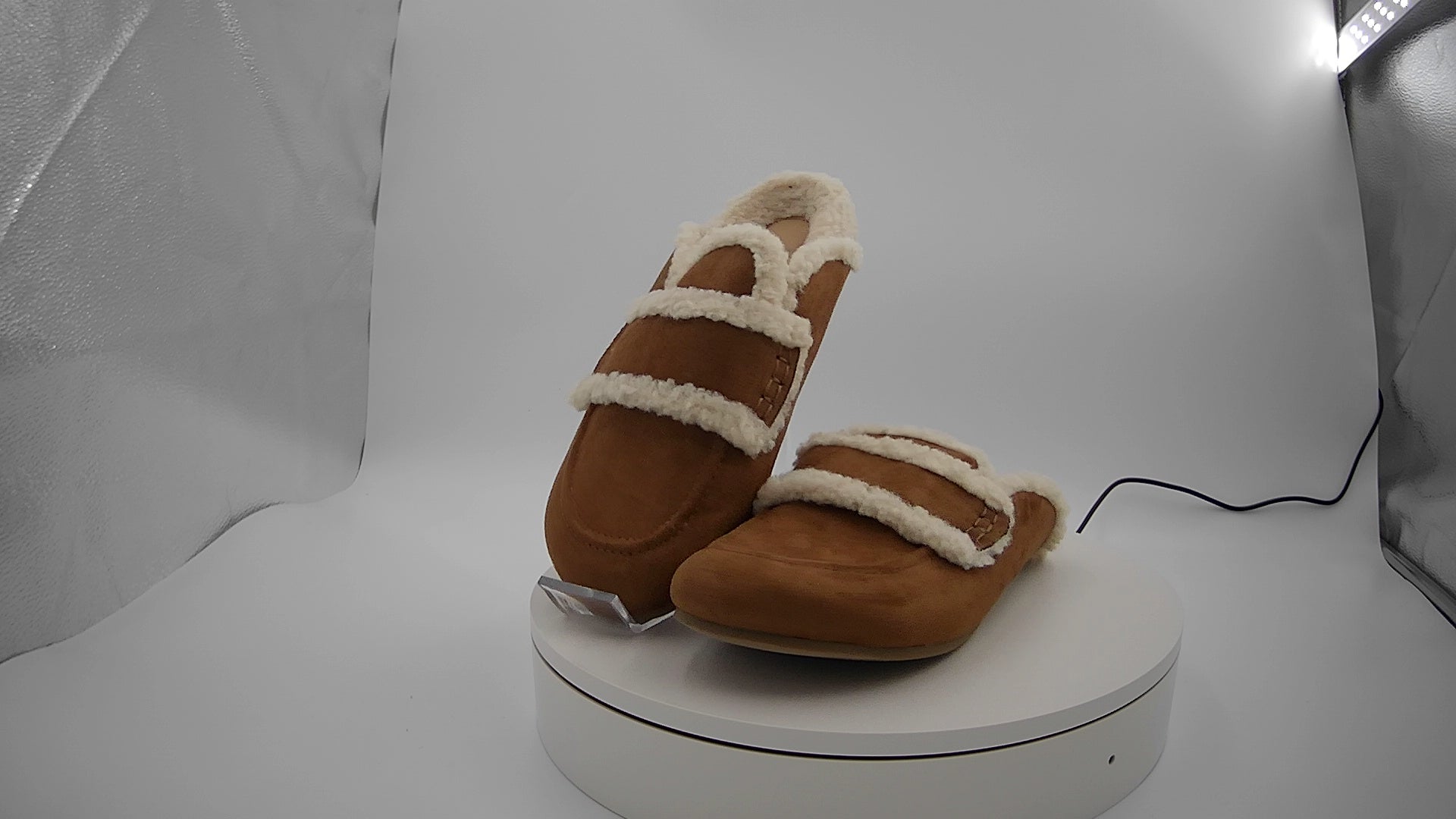 Women’s Lucie Cozy Lined Footbed Flats - A New Day Tan 8.5