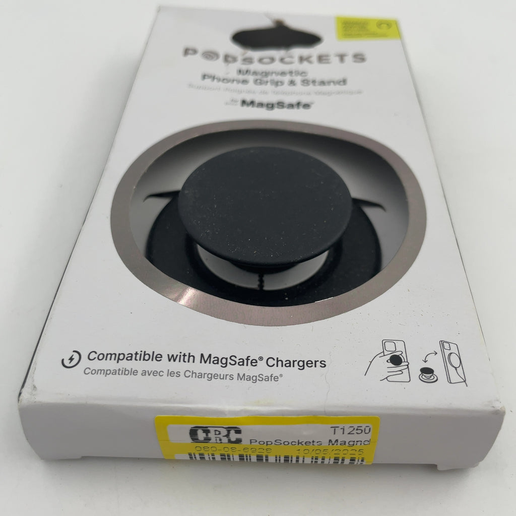 Popsockets Magnetic Phone Grip With Magsafe, Magnetic Adapter Ring Included - Black