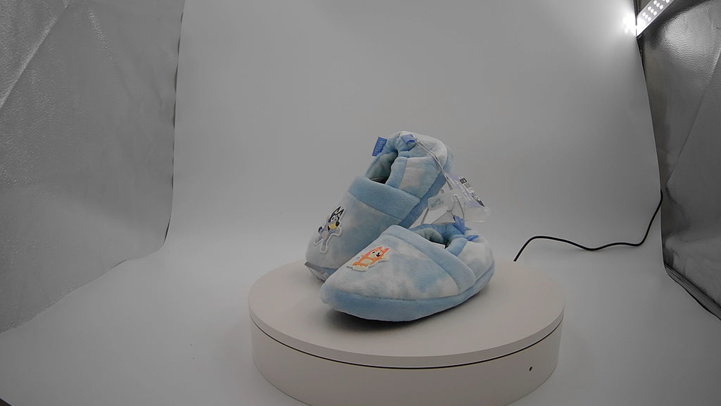Toddler Bluey Cloud Slippers - Blue XL: Indoor/Outdoor, Animal Icon, Slip On