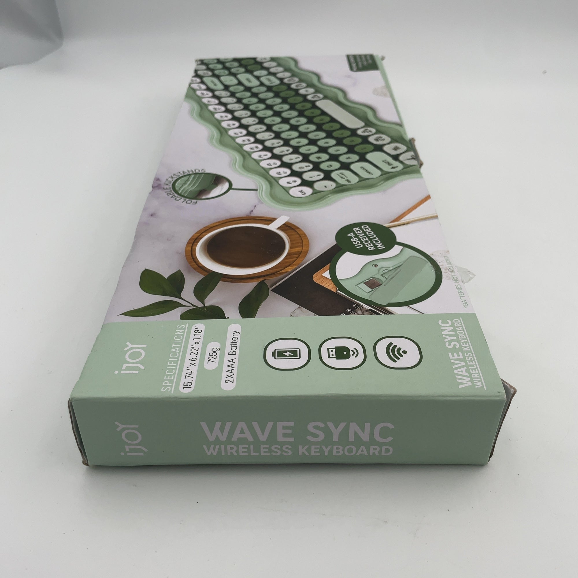 Ijoy Wavy Keyboard - Green: Abs Material, Slim Design, Computer Accessory