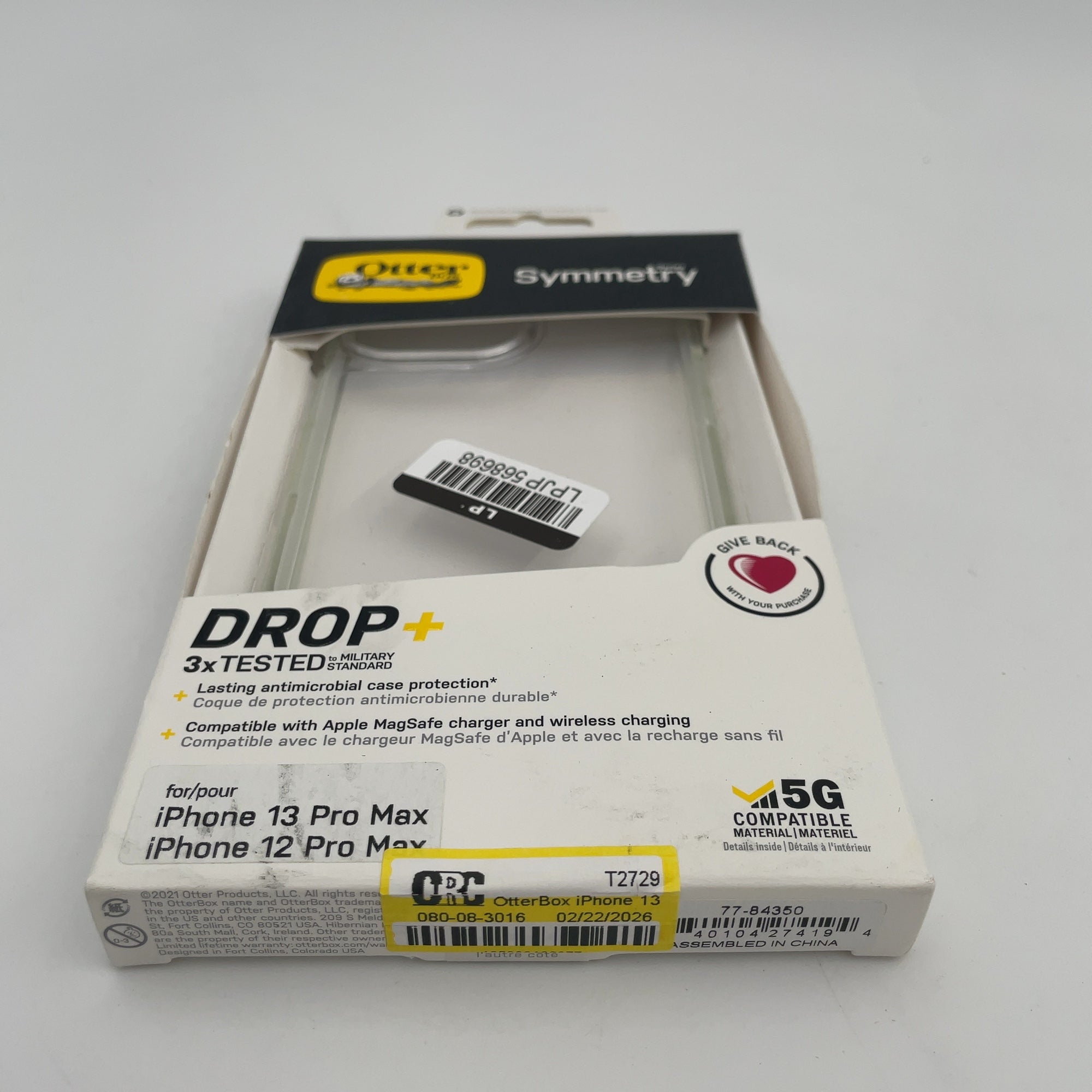 Otterbox Iphone 13 Pro Max/Iphone 12 Pro Max Symmetry Case With Magsafe - Clear: Bump-Resistant, Polycarbonate & Rubber Material