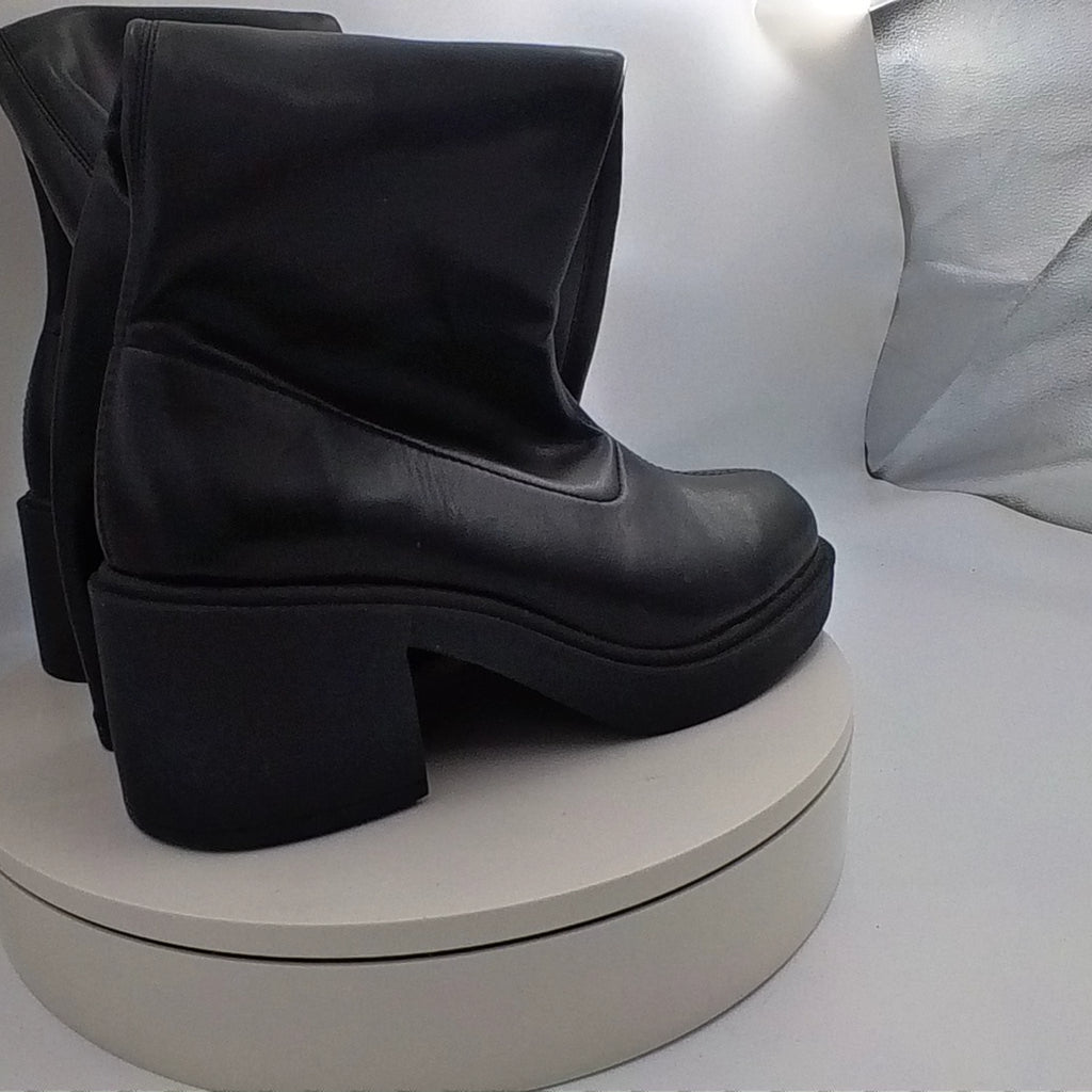 Women's Danika Stretch Tall Combat Boots With Memory Foam Insole - Wild Fable Black 8.5 - Like New U001