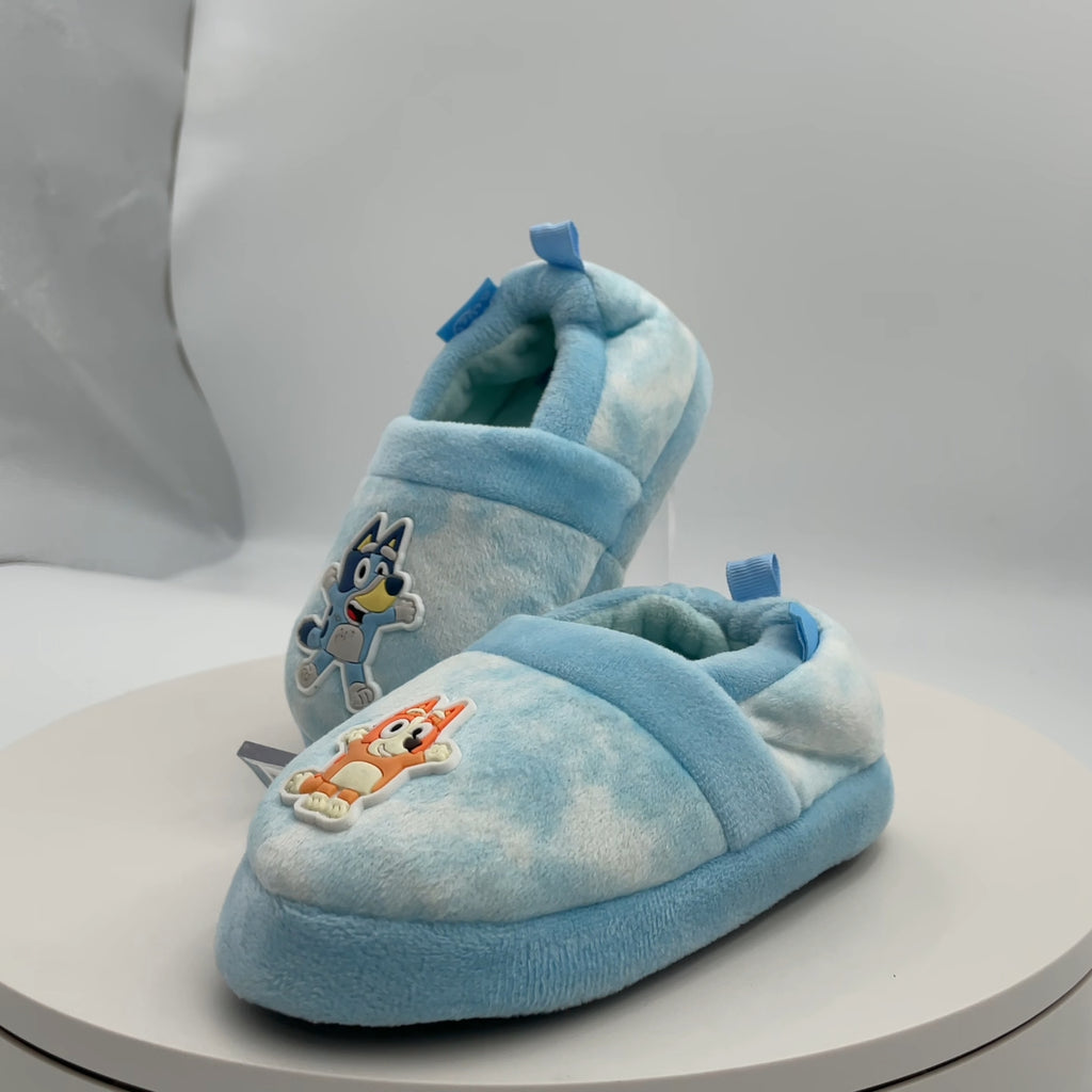 Toddler Bluey Cloud Slippers - Blue M: Indoor/Outdoor, Animal Icon, Slip On