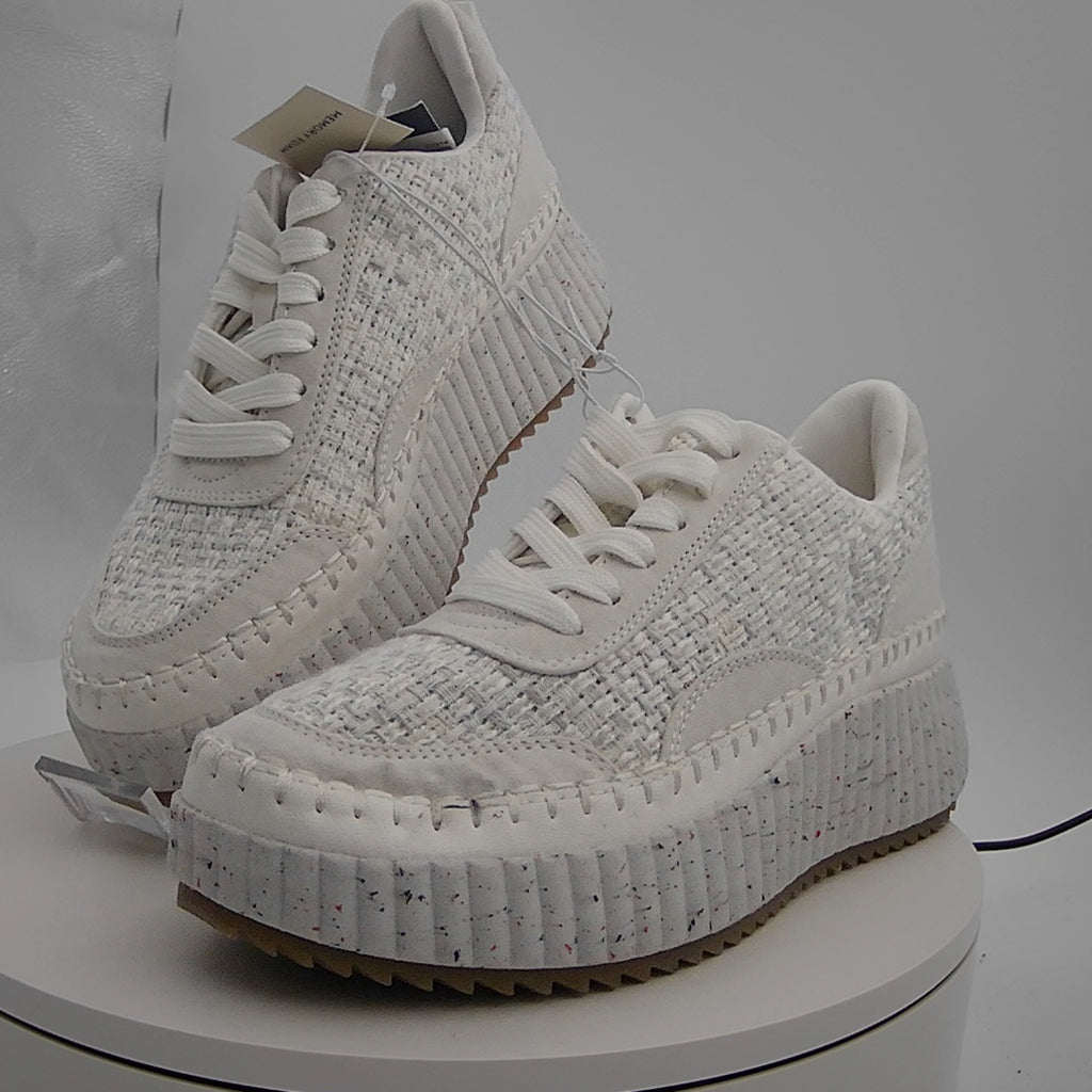 Women's Persephone Sneakers With Memory Foam Insole - Universal Thread White 7: Lace Up, Low Top, Textured Outsole