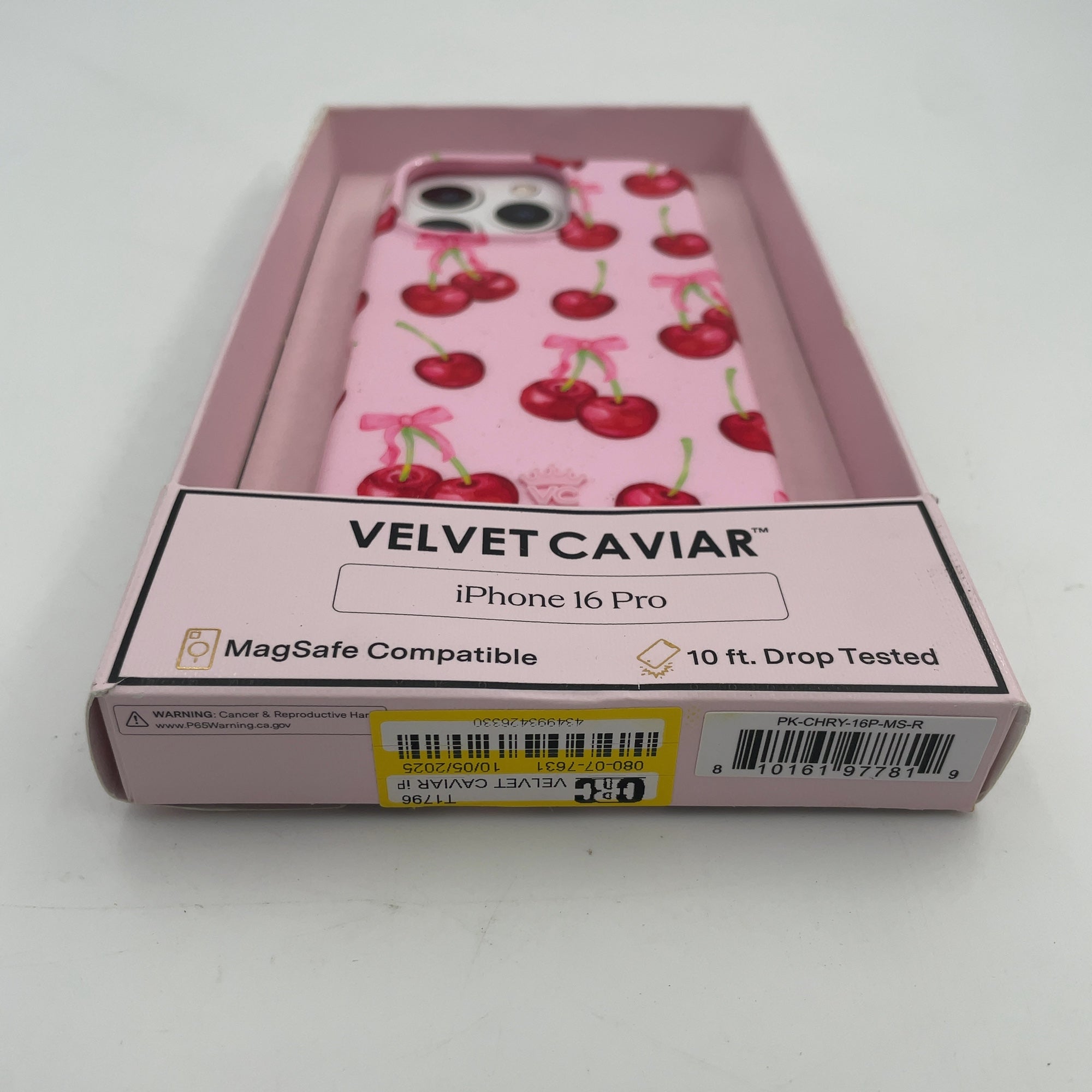 Velvet Caviar Iphone 16 Pro Case - Sweet Cherry: Food Pattern Plastic Cover