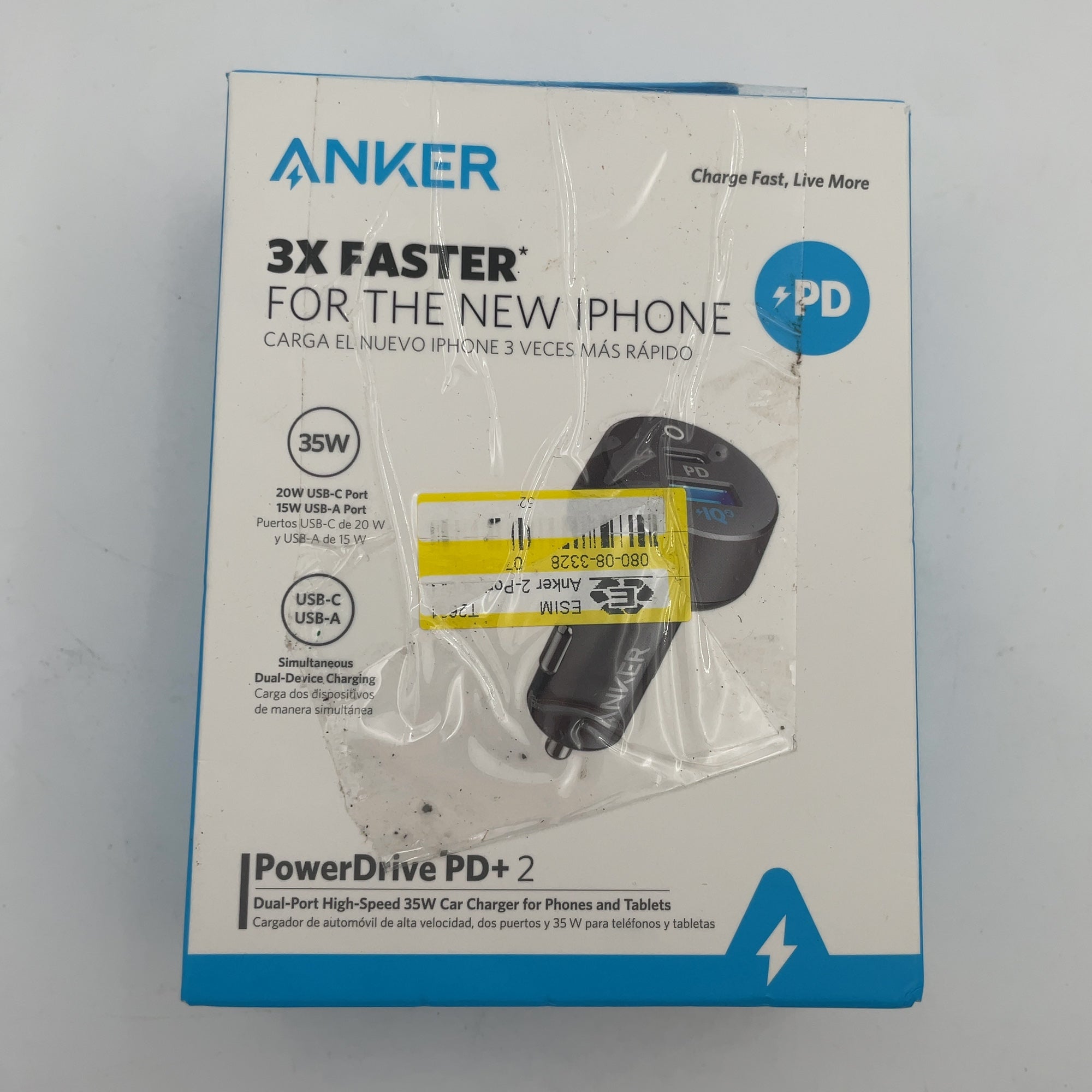Anker 2-Port 20W Usb-C + 15W Usb-A Power Delivery Car Charger - Black: Quick Charge & Lightweight Design