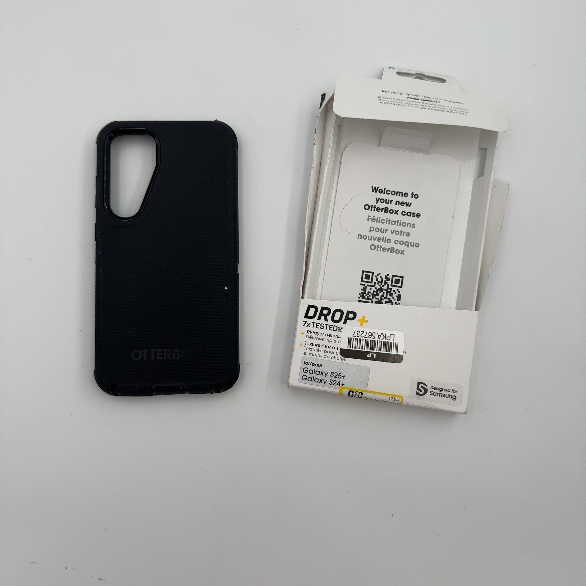 Otterbox Samsung Galaxy S25+/S24+ Defender Series Pro Case - Black: Solid Plastic Cell Phone Cover