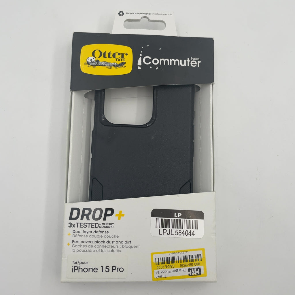 Otterbox Iphone 15 Pro Commuter Series Case - Black: Polycarbonate, Bump-Resistant