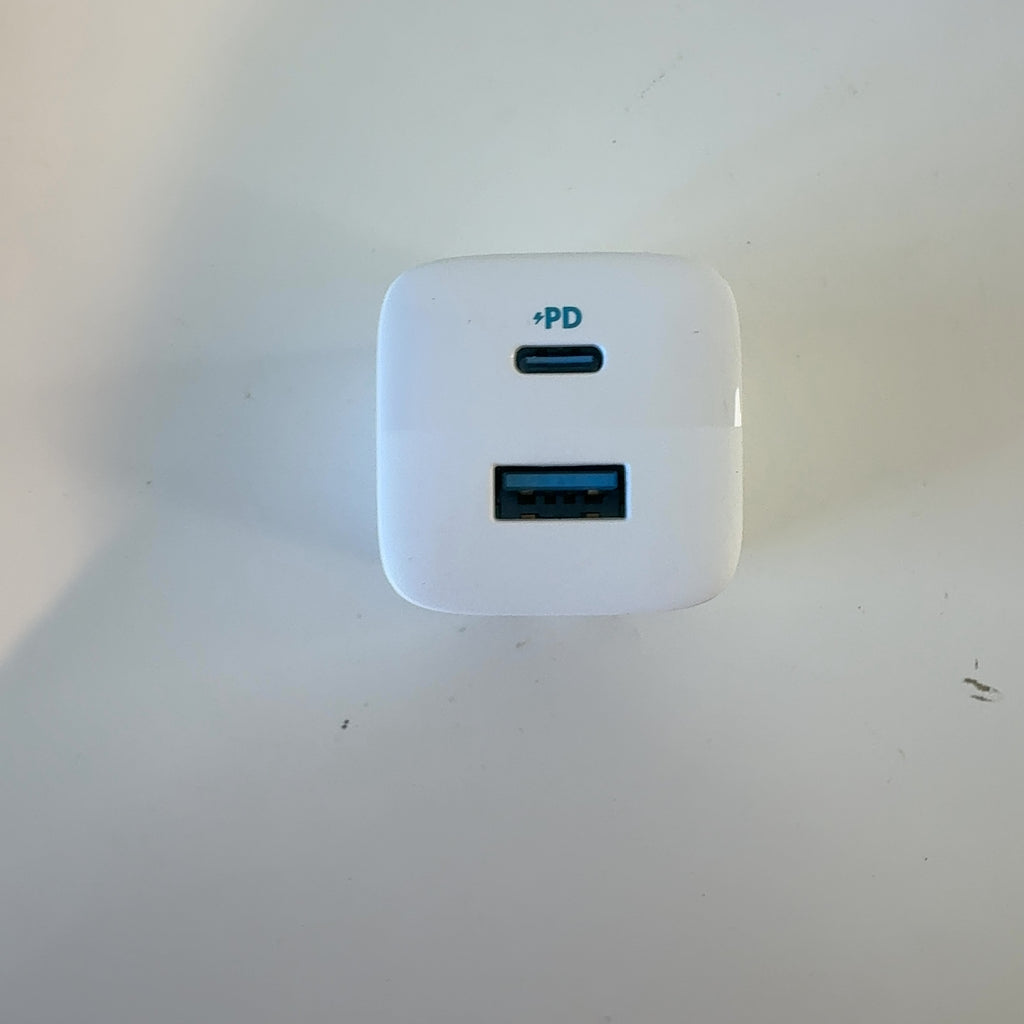 Anker 2-Port 32W Wall Charger With 6' Lightning To Usb-C Cable - White: Quick Charge Usbc Block