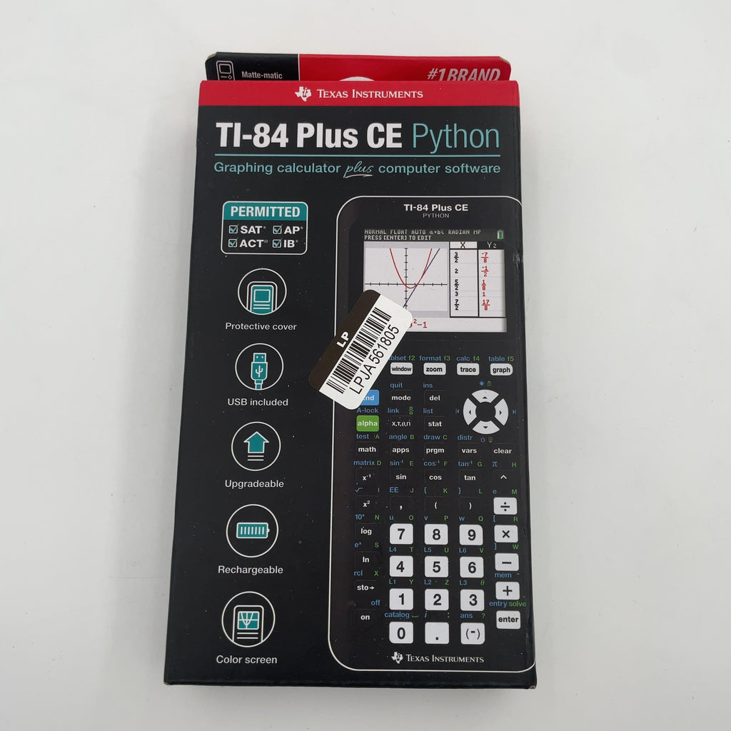 Texas Instruments 84 Plus Ce Graphing Calculator - Black: 35Mb Storage, Sat & Act Approved