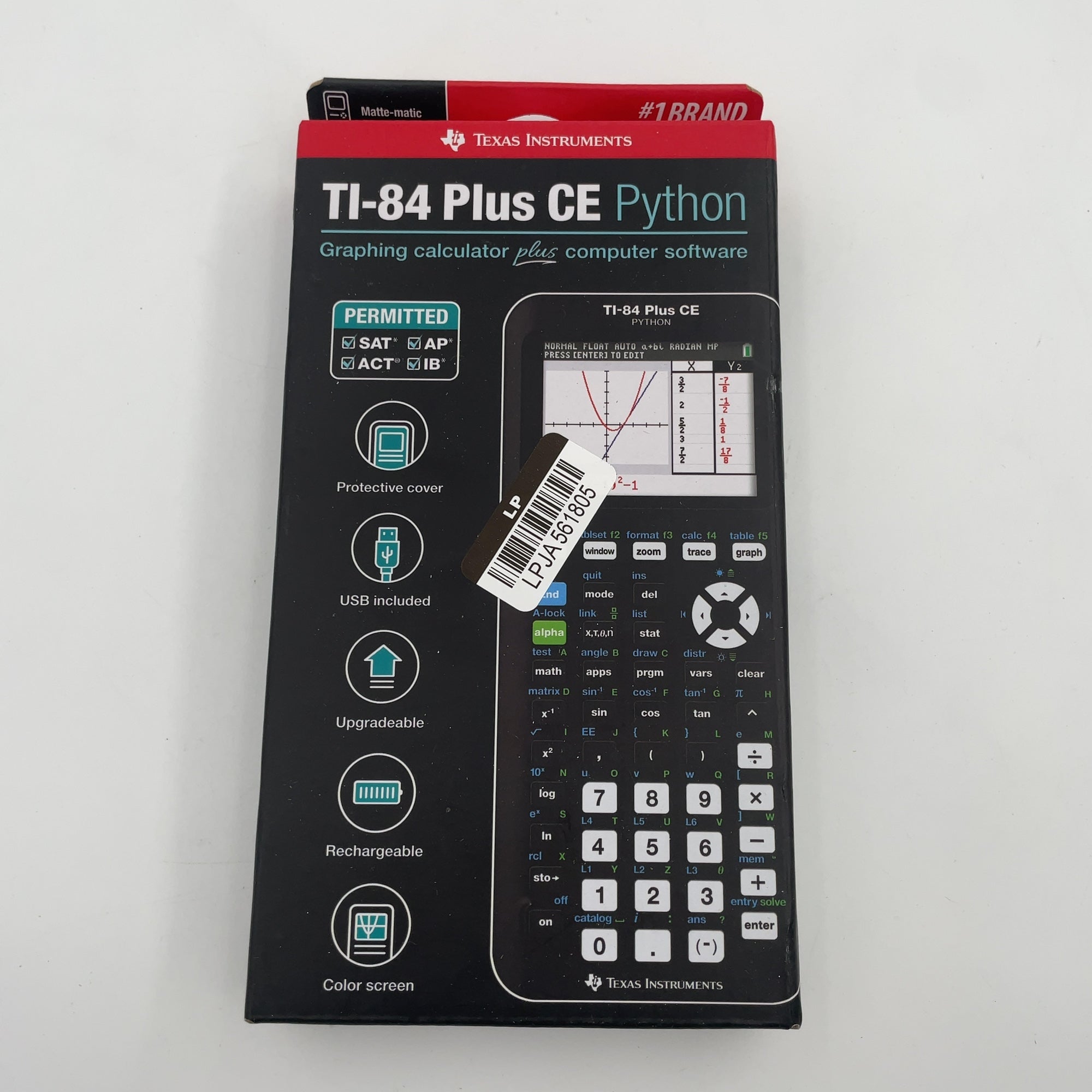 Texas Instruments 84 Plus Ce Graphing Calculator - Black: 35Mb Storage, Sat & Act Approved